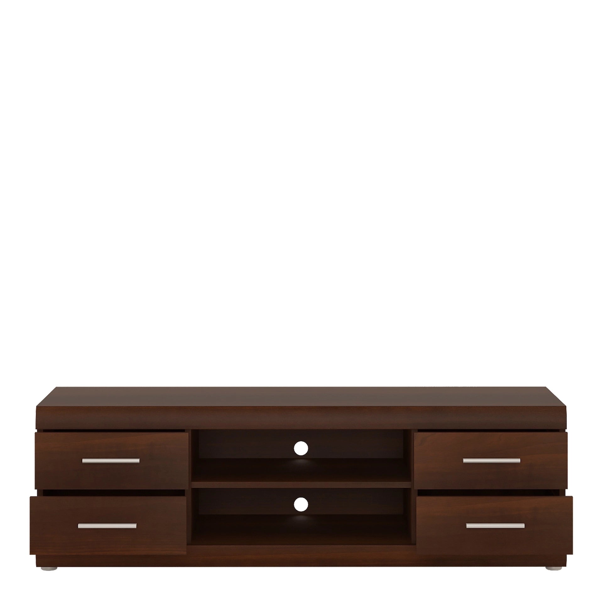Furniture To Go Imperial Wide 4 Drawer TV Cabinet in Dark Mahogany Melamine