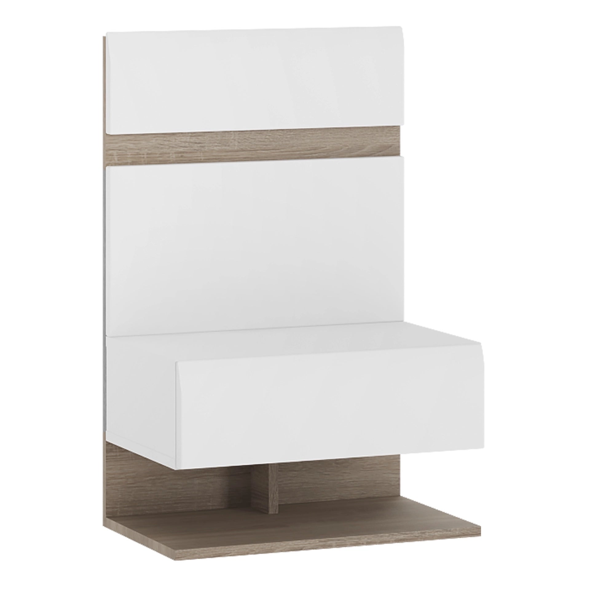 Furniture To Go Chelsea Bedside Extension For Bed in White with Oak Trim