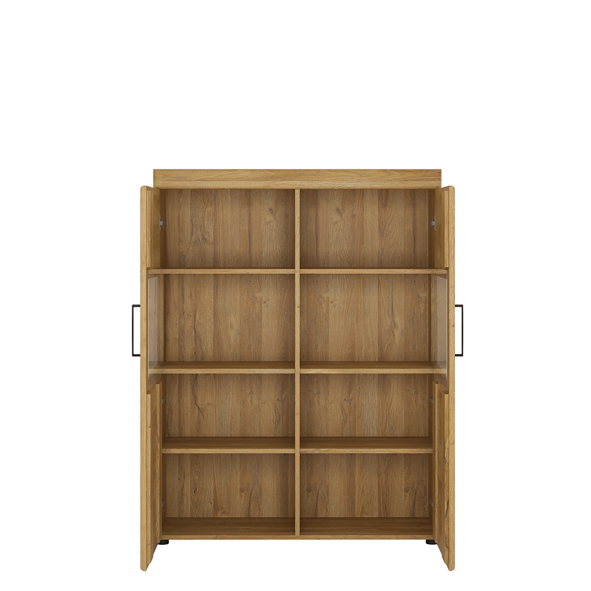Furniture To Go Cortina Low Wide 2 Door Display Cabinet in Grandson Oak