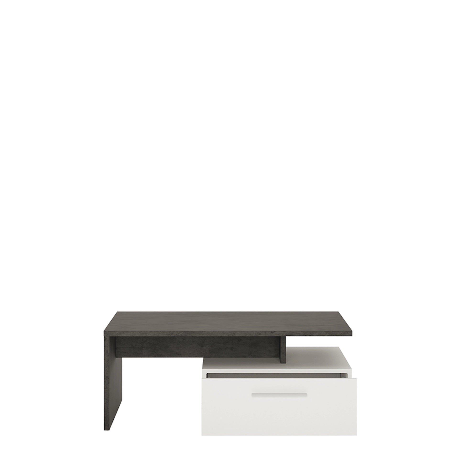 Furniture To Go Zingaro 2 Drawer Coffee Table in Grey & White