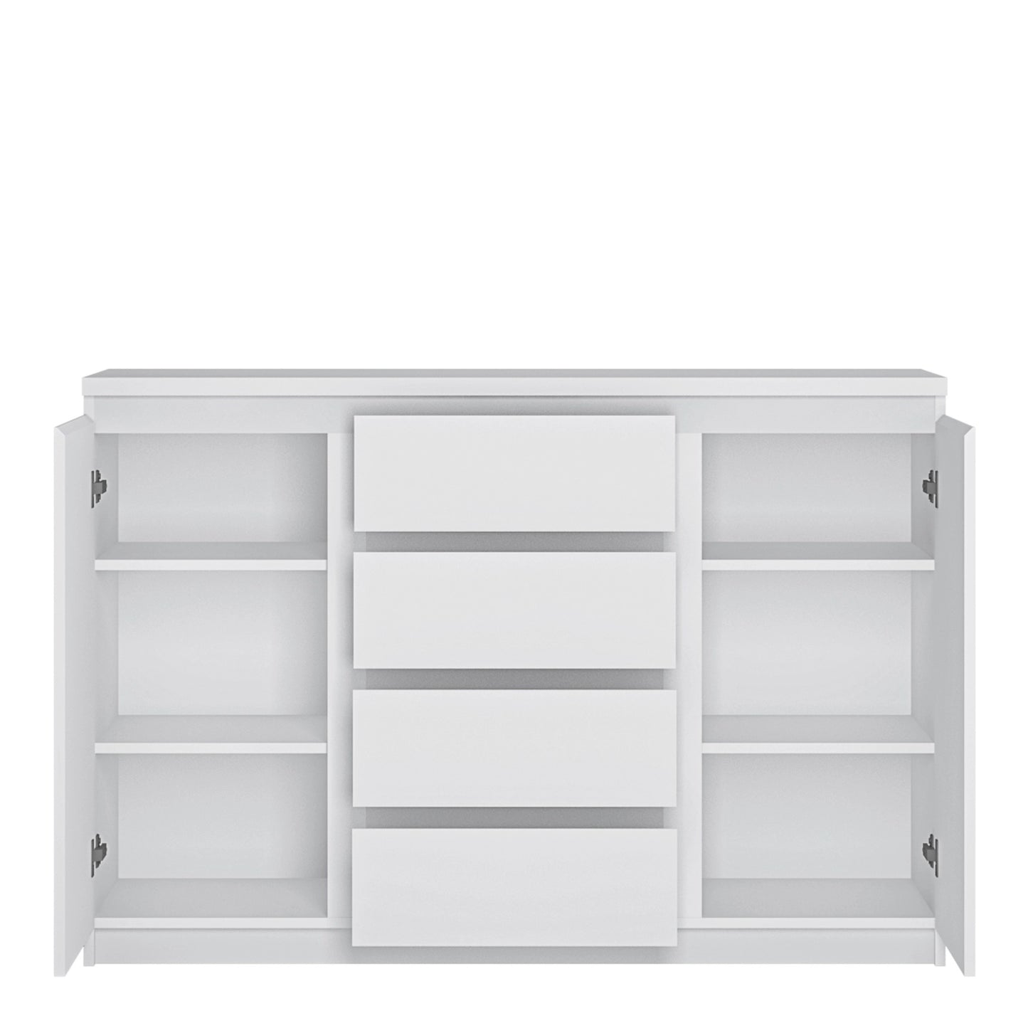 Furniture To Go Fribo 2 Door 4 Drawer Sideboard in White