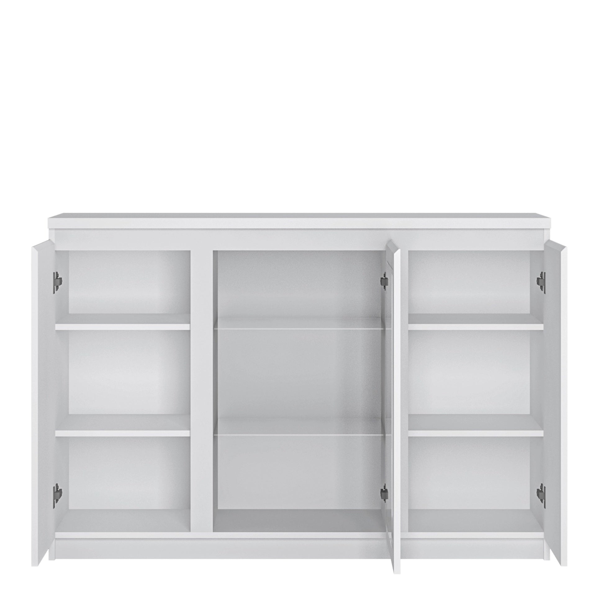 Furniture To Go Fribo 3 Door Sideboard (Glazed Centre) in White