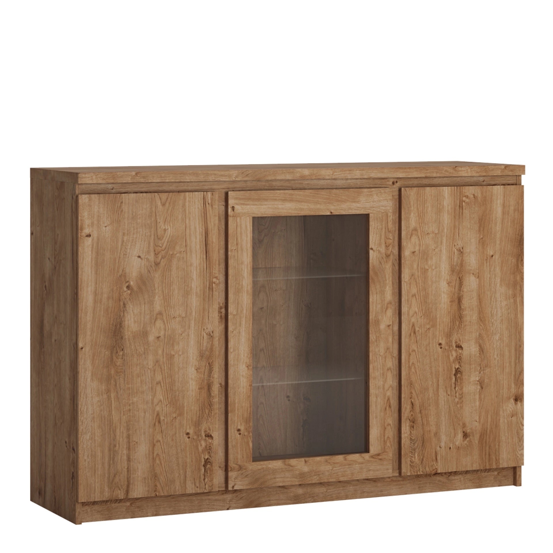 Furniture To Go Fribo 3 Door Sideboard (Glazed Centre) in Oak