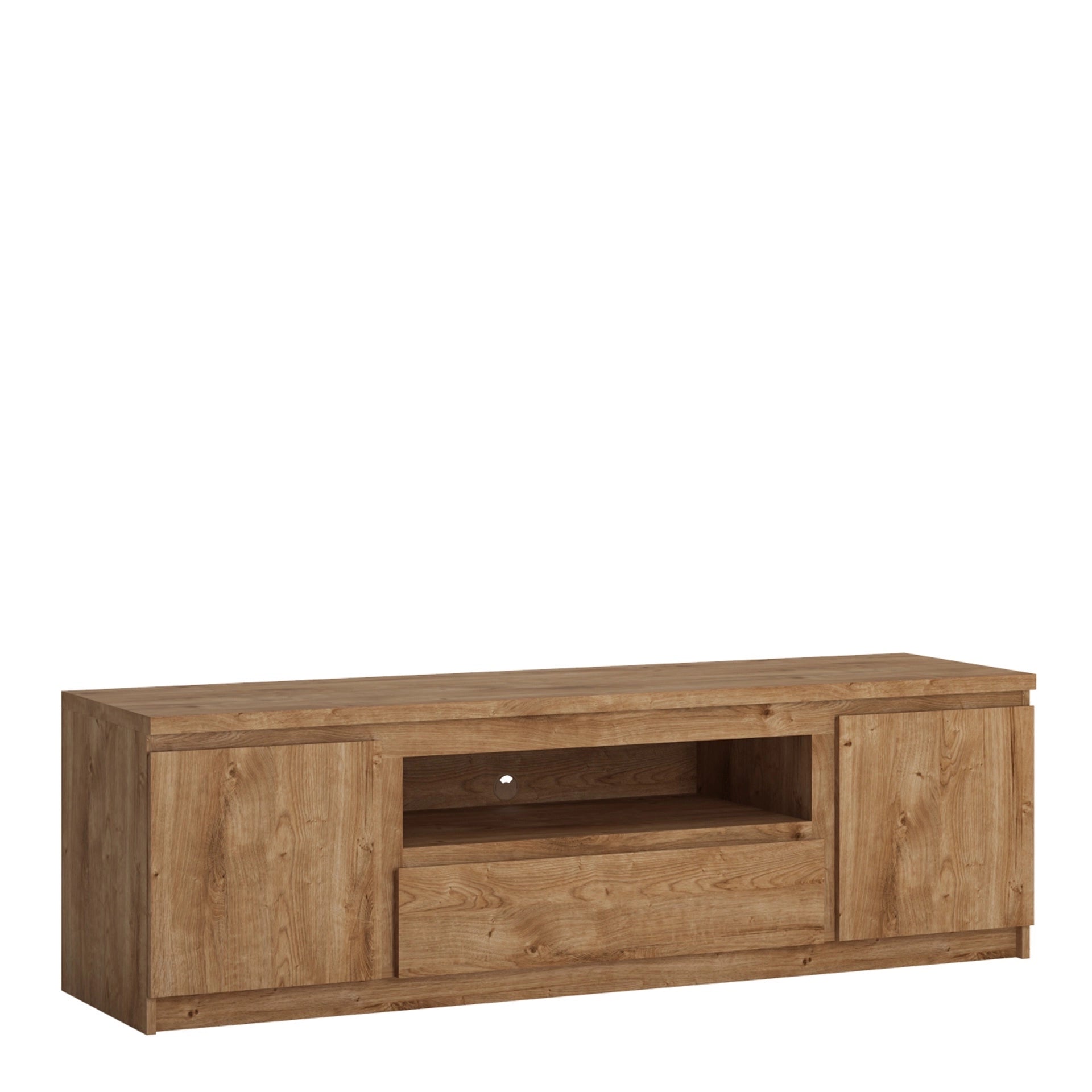 Furniture To Go Fribo 2 Door 1 Drawer 166cm Wide TV Cabinet in Oak