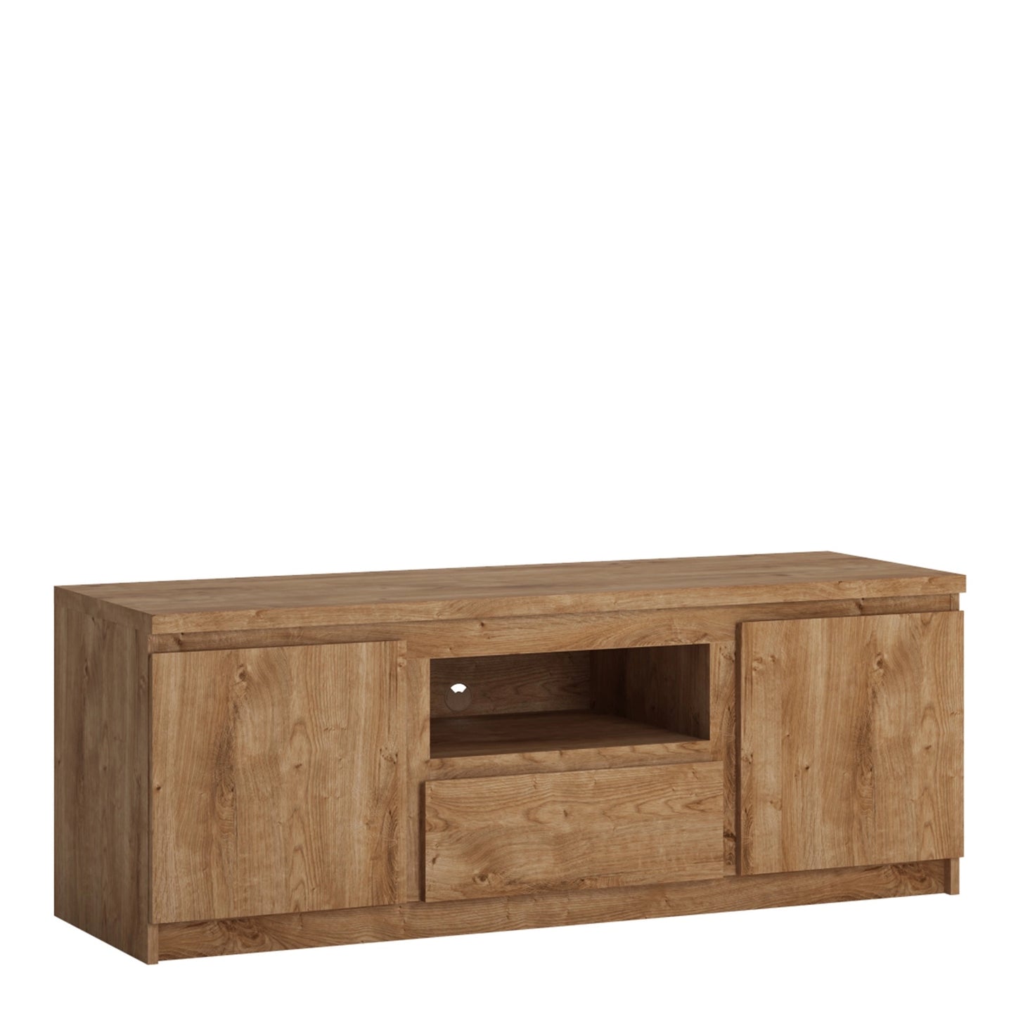 Furniture To Go Fribo 2 Door 1 Drawer 136cm Wide TV Cabinet in Oak