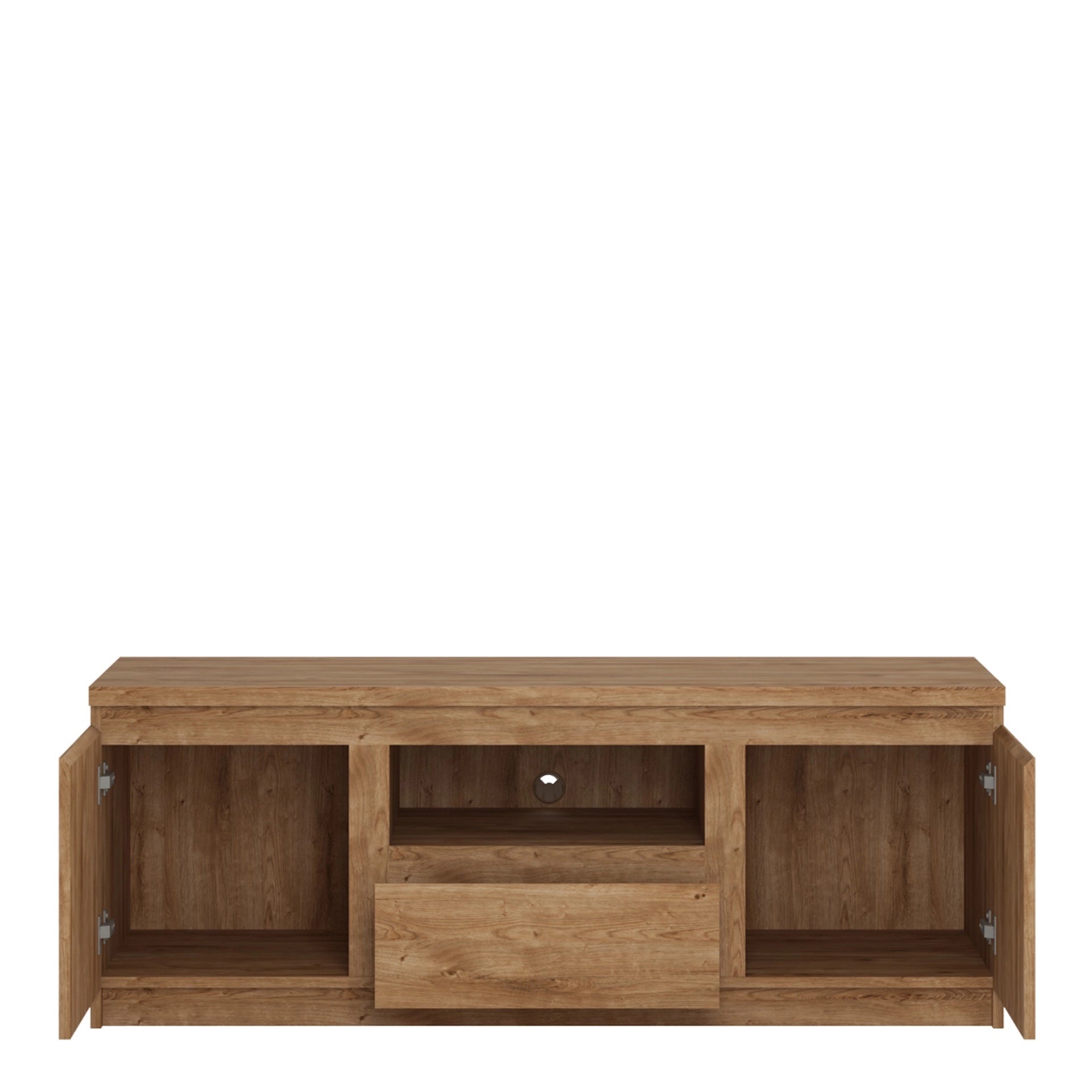 Furniture To Go Fribo 2 Door 1 Drawer 136cm Wide TV Cabinet in Oak