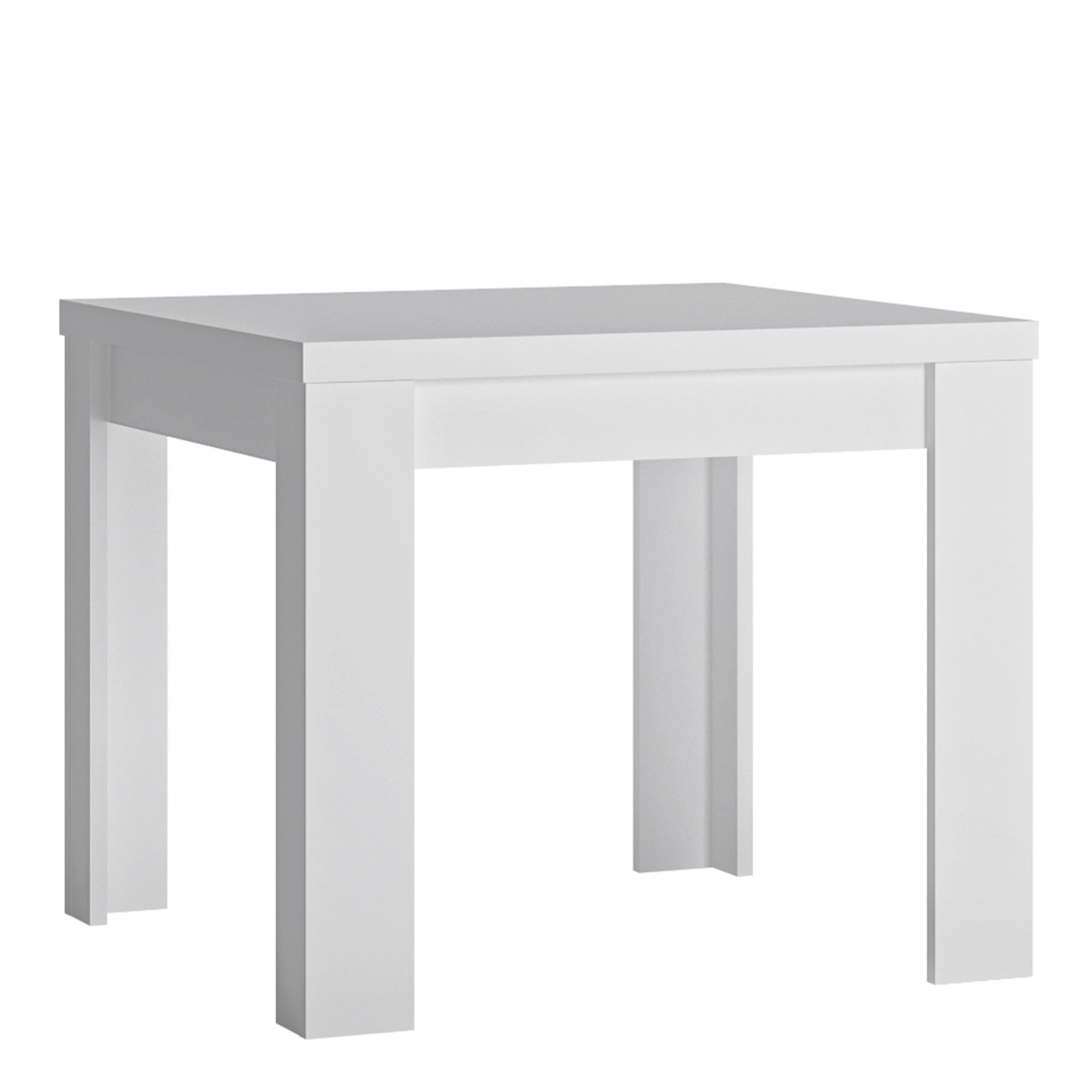 Furniture To Go Lyon Small Extending Dining Table 90/180cm in White & High Gloss
