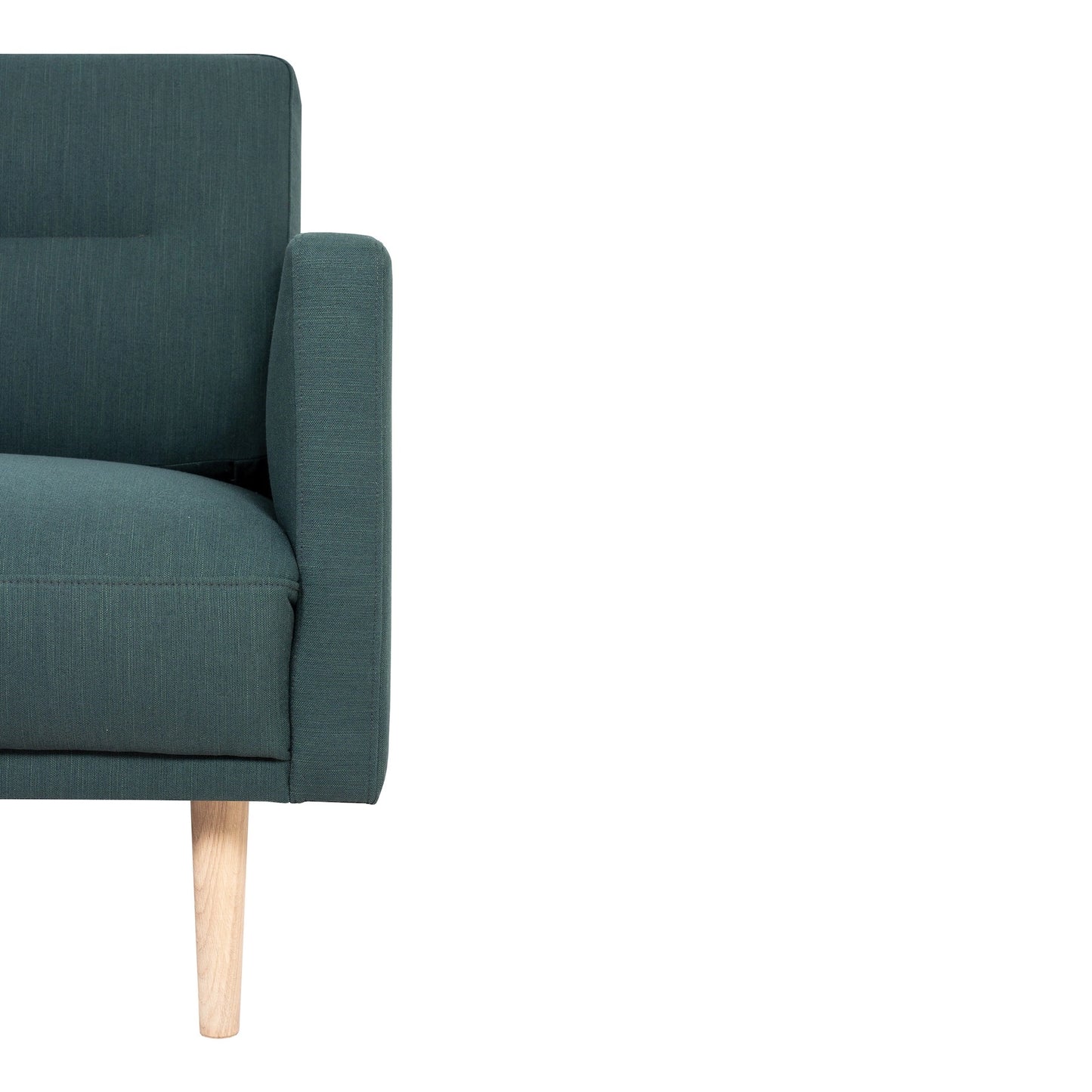 Furniture To Go Larvik 2.5 Seater Sofa - Dark Green, Oak Legs