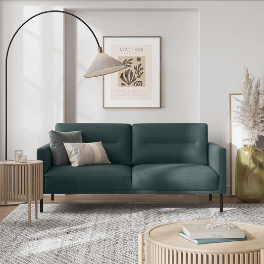 Furniture To Go Larvik 2.5 Seater Sofa - Dark Green, Black Legs