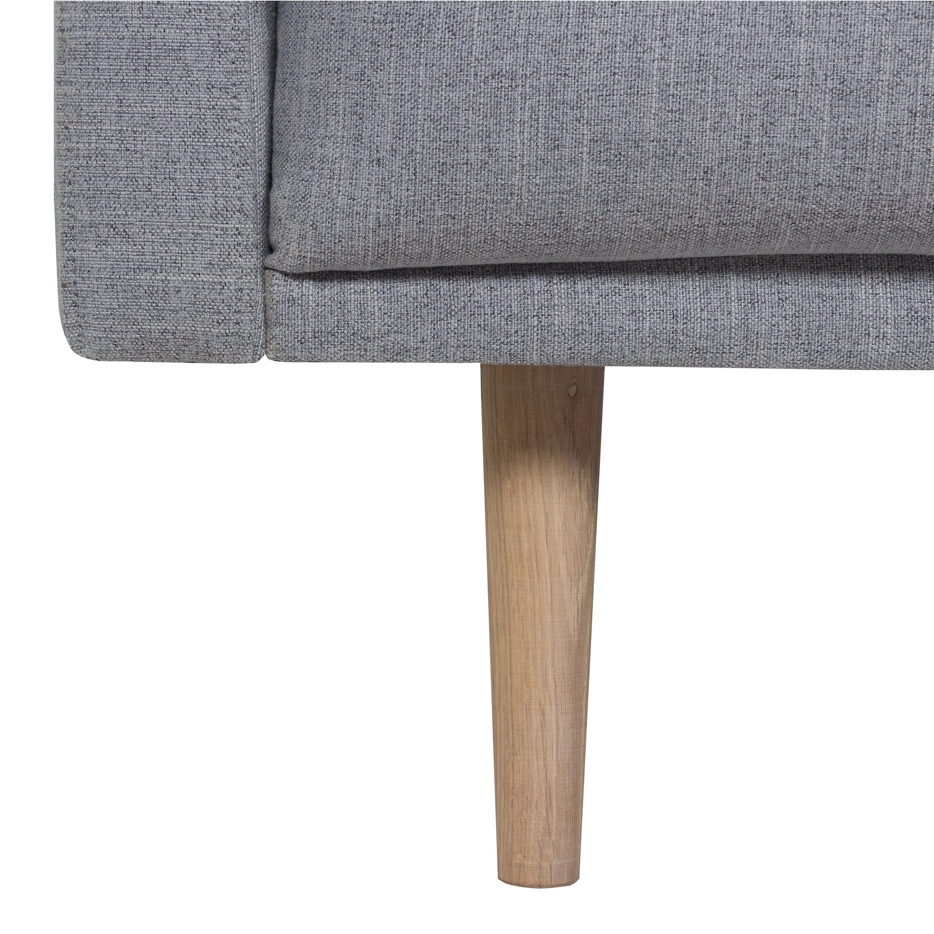 Furniture To Go Larvik Chaiselongue Sofa (RH) - Grey, Oak Legs