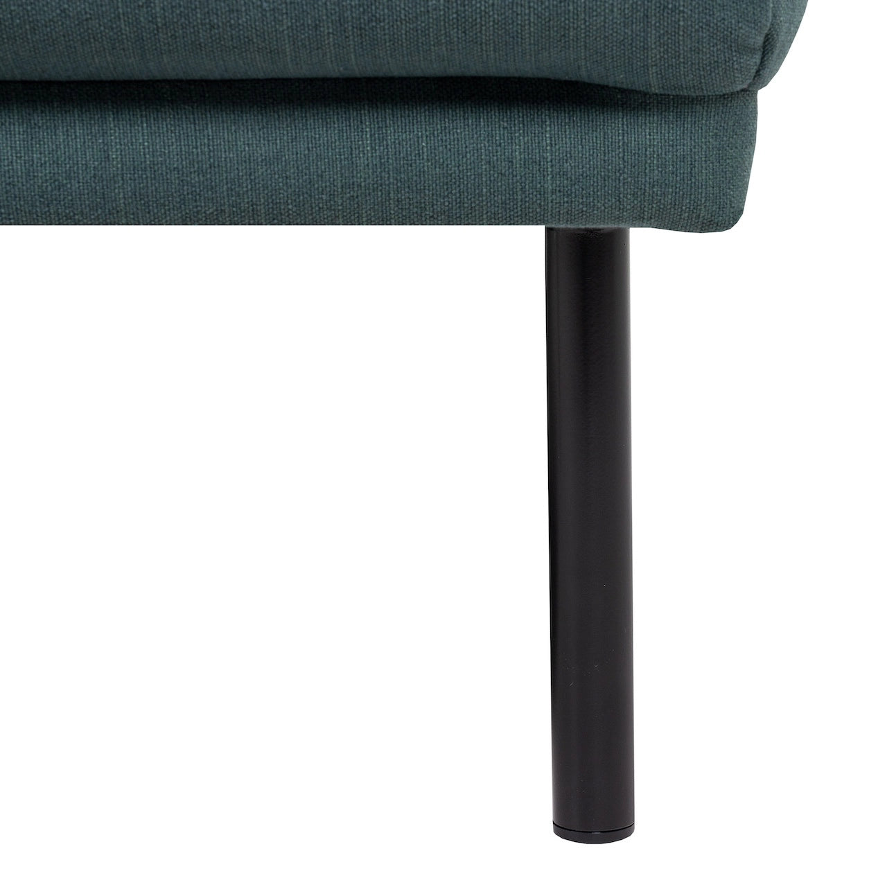 Furniture To Go Larvik Chaiselongue Sofa (RH) - Dark Green, Black Legs