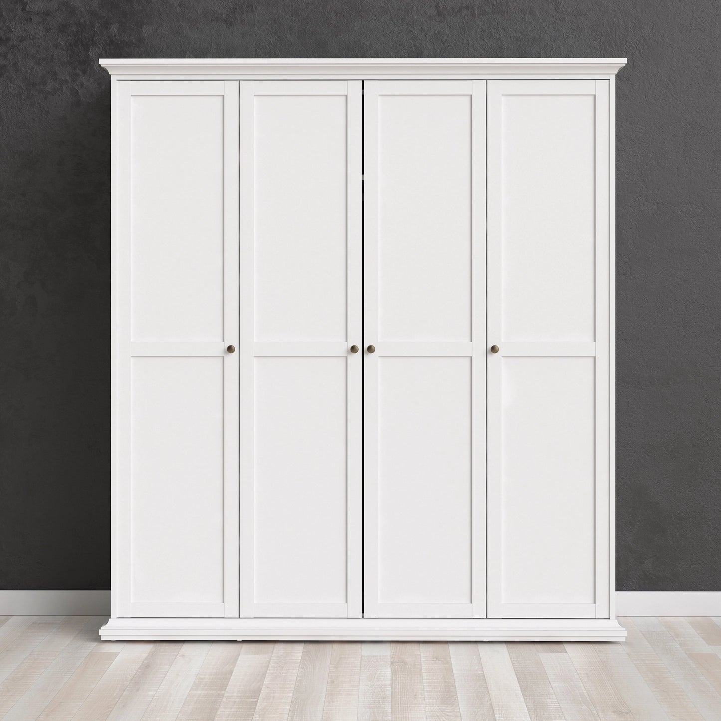 Furniture To Go Paris Wardrobe with 4 Doors in White