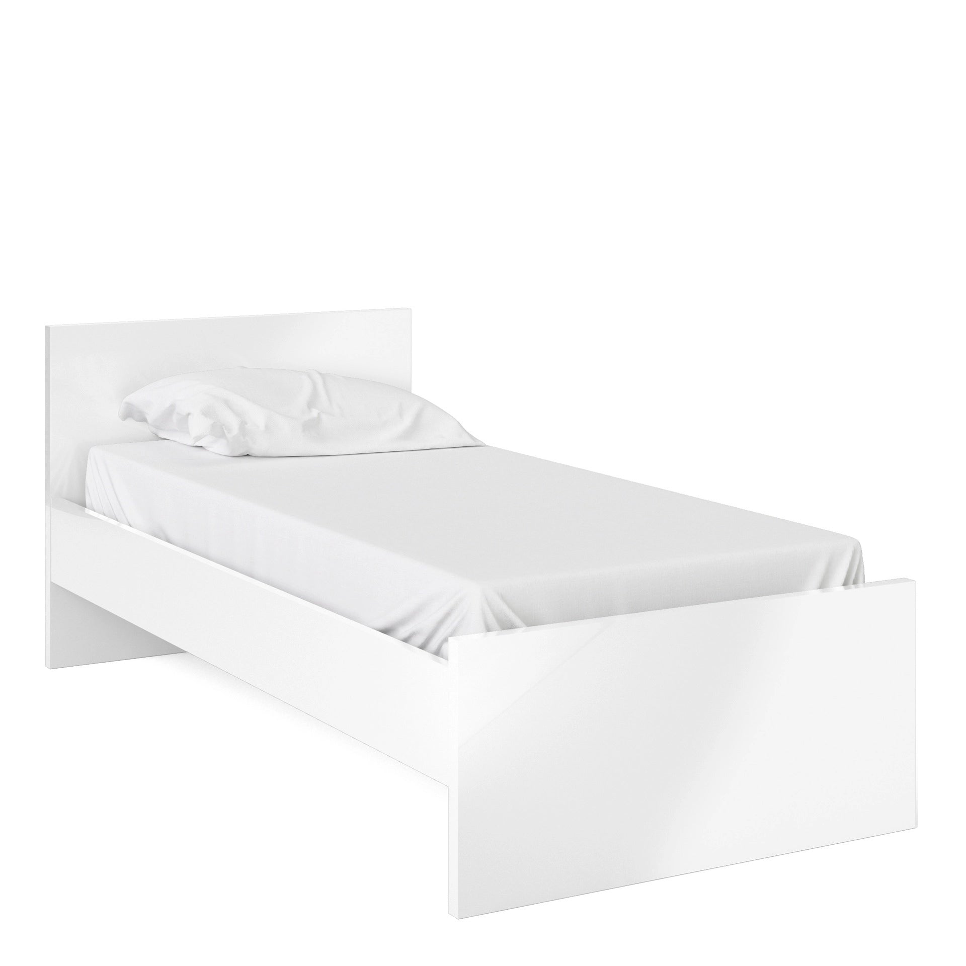 Furniture To Go Naia 3ft Single Bed in White High Gloss