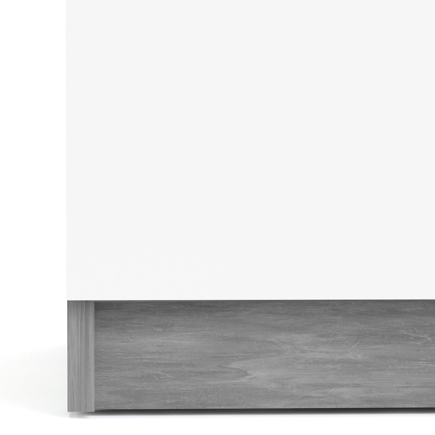 Furniture To Go Naia Sideboard 4 Drawers 2 Doors in Concrete & White High Gloss
