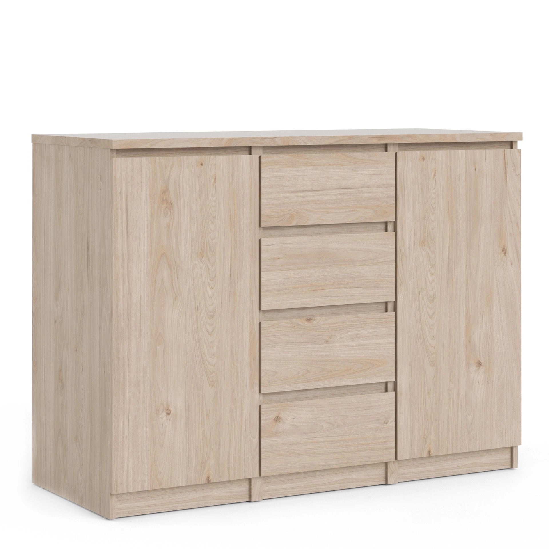 Furniture To Go Naia Sideboard 4 Drawers 2 Doors in Jackson Hickory Oak