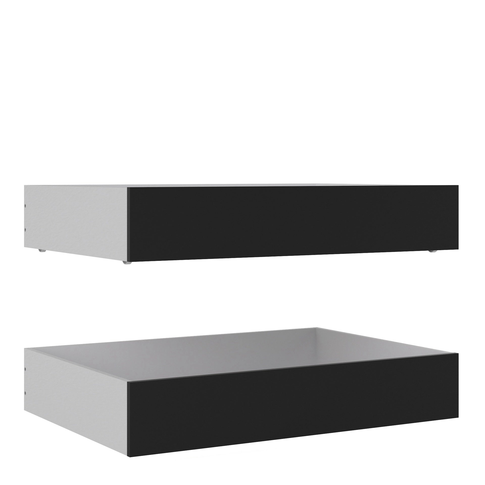 Furniture To Go Naia Set of 2 Underbed Drawers (For Single Or Double Beds) in Black Matt