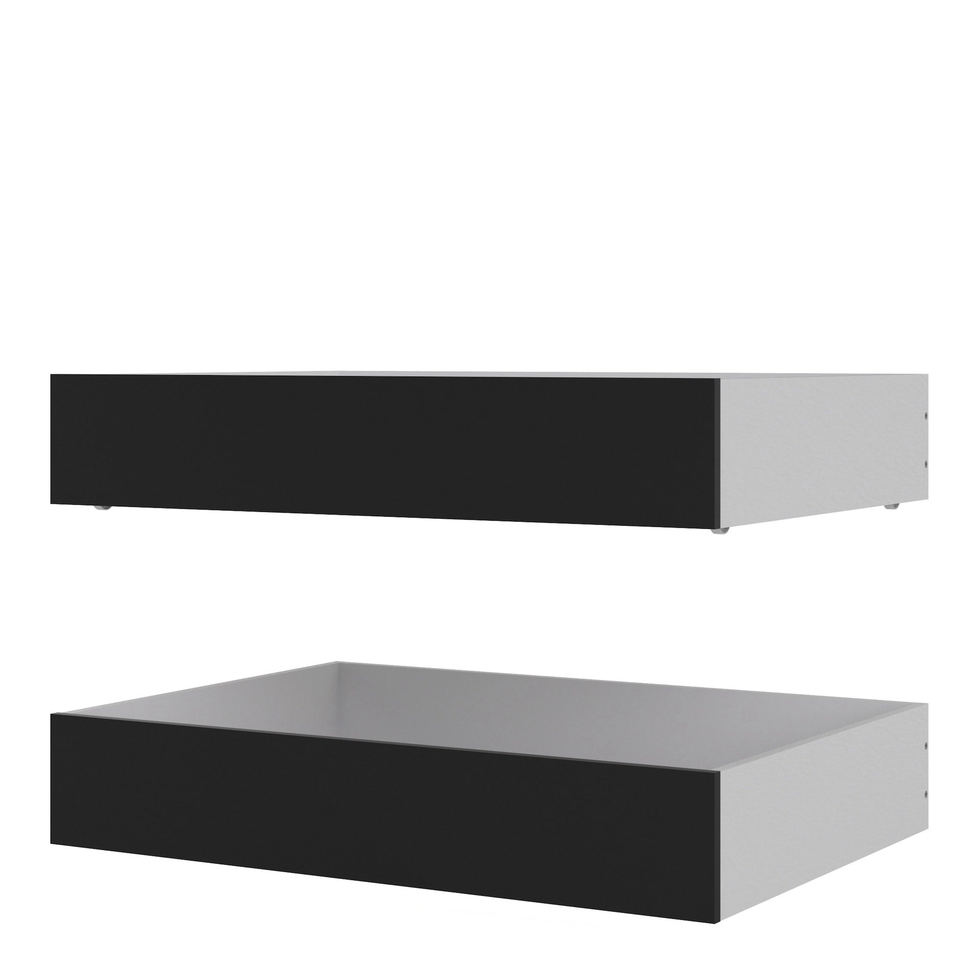 Furniture To Go Naia Set of 2 Underbed Drawers (For Single Or Double Beds) in Black Matt