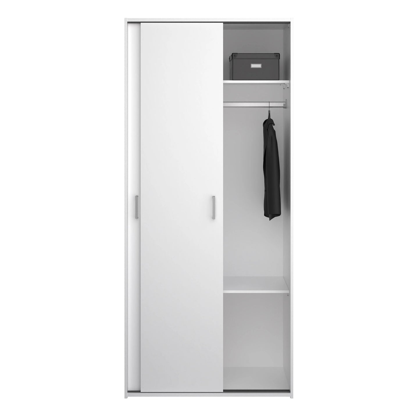 Furniture To Go Space Wardrobe with 2 Sliding Doors in White
