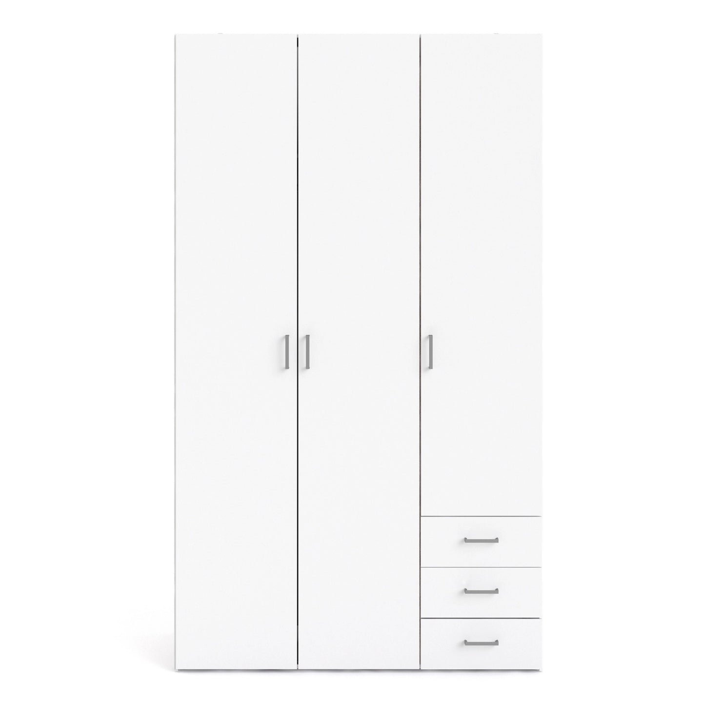 Furniture To Go Space Wardrobe - 3 Doors 3 Drawers in White 2000