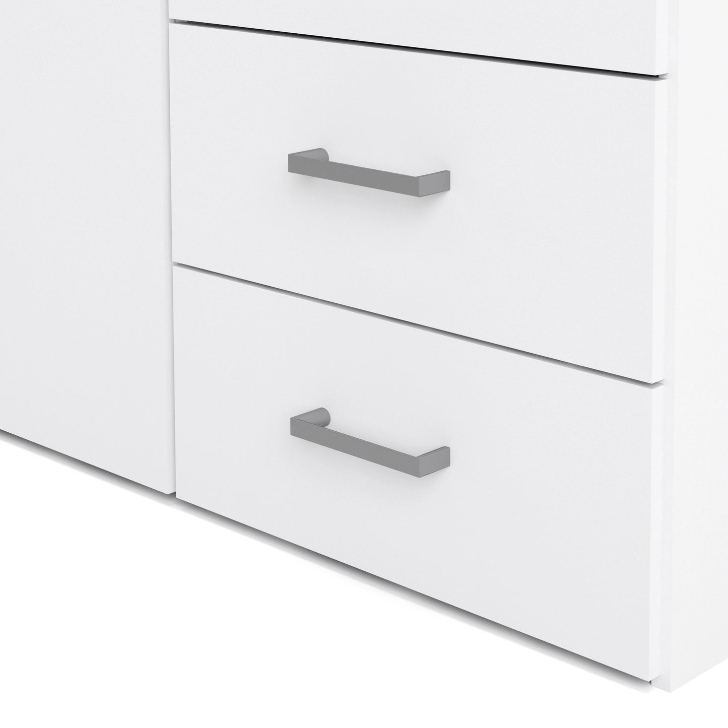 Furniture To Go Space Wardrobe with 2 Doors + 3 Drawers White 1750