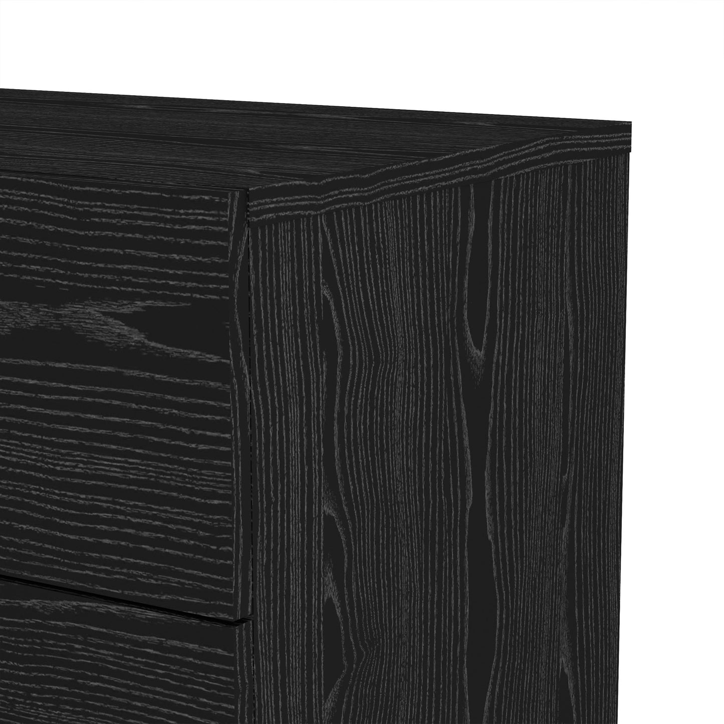 Furniture To Go Pepe Wide Chest of 8 Drawers (4+4) in Black Woodgrain