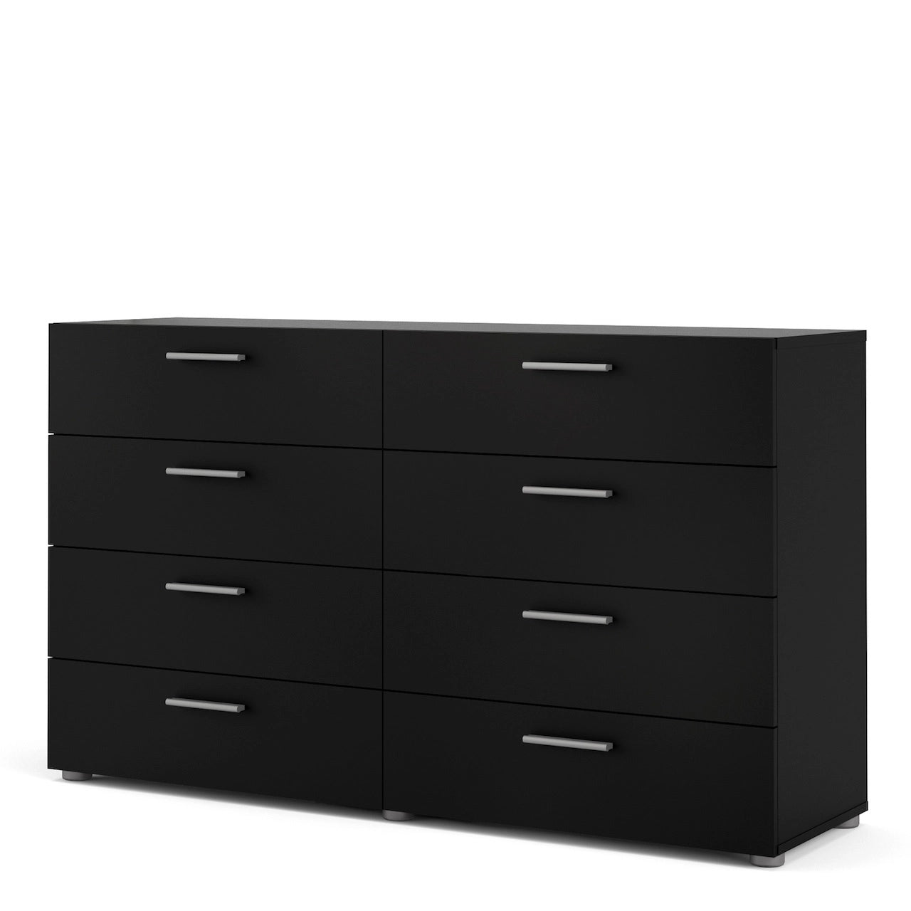 Furniture To Go Pepe Wide Chest of 8 Drawers (4+4) in Black