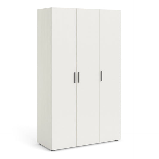 Furniture To Go Pepe Wardrobe with 3 Doors in White Woodgrain