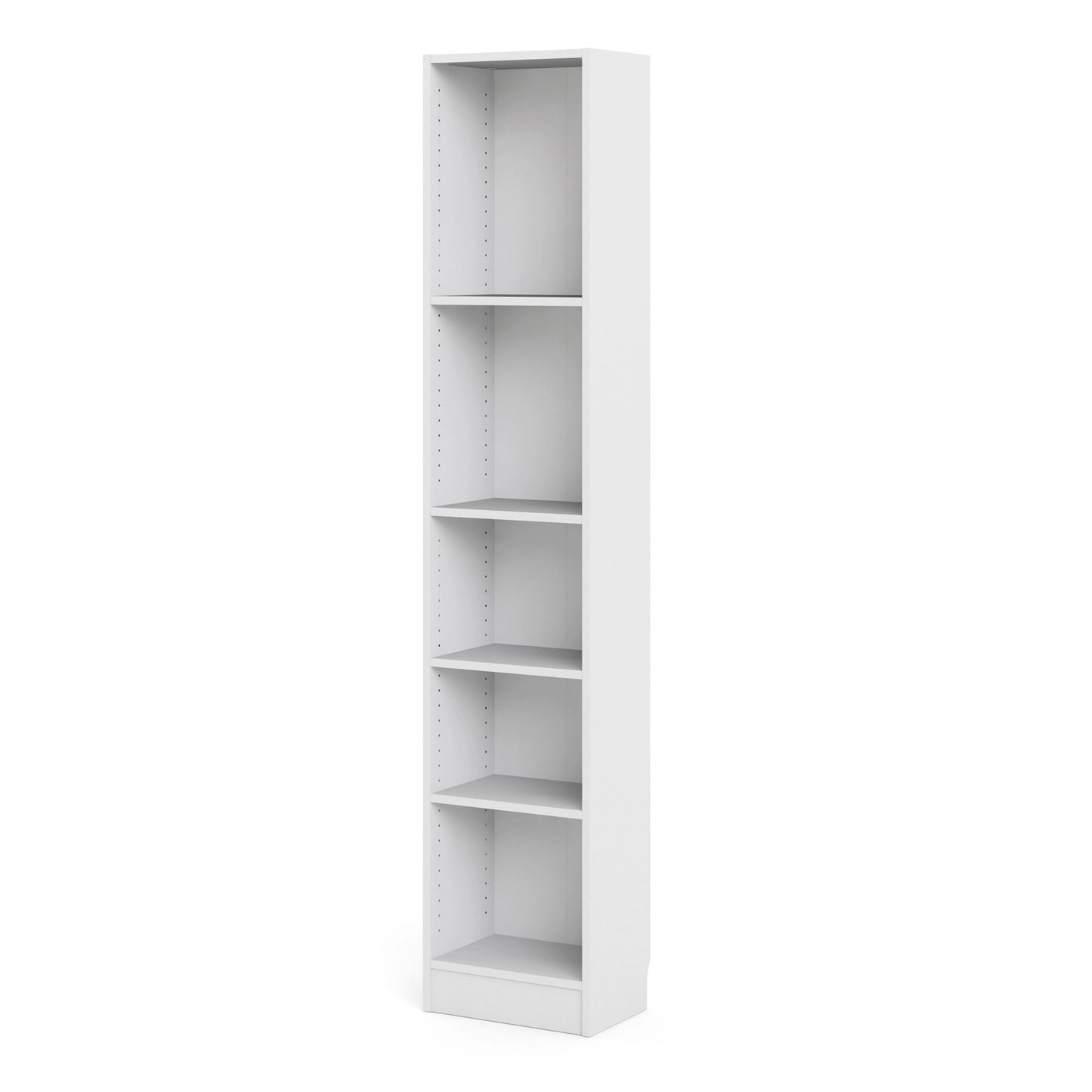 Furniture To Go Basic Tall Narrow Bookcase (4 Shelves) in White