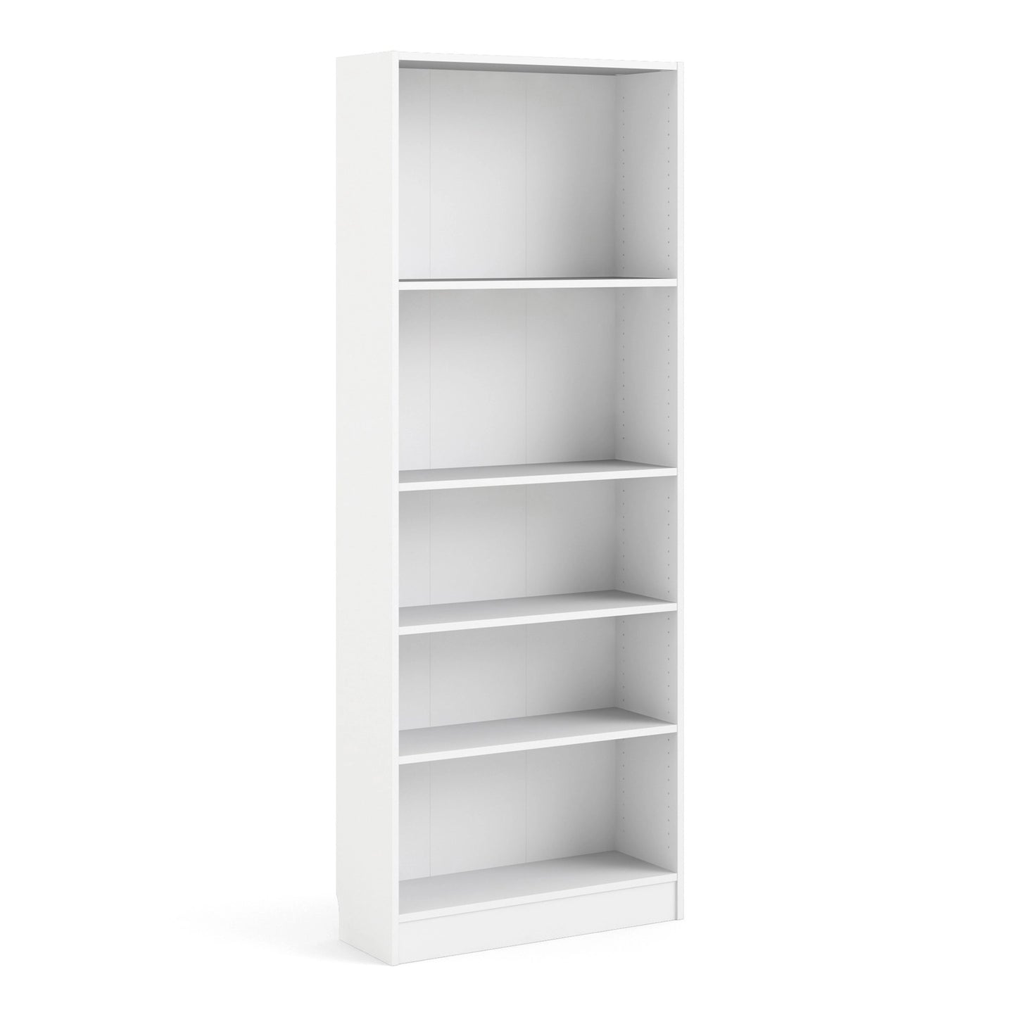 Furniture To Go Basic Tall Wide Bookcase (4 Shelves) in White