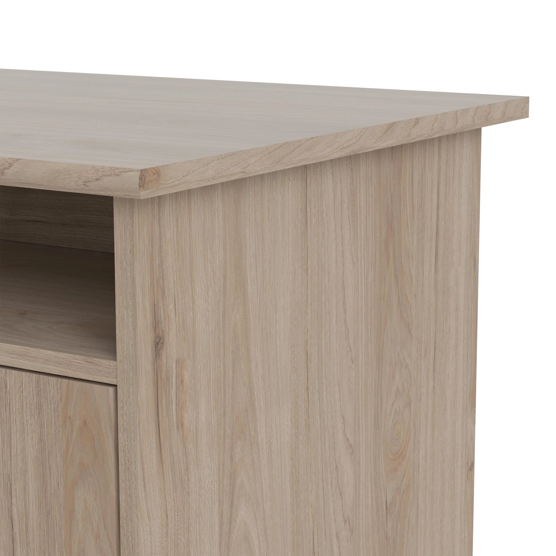Furniture To Go Function Plus Desk 4 Drawer 1 Door in Jackson Hickory Oak