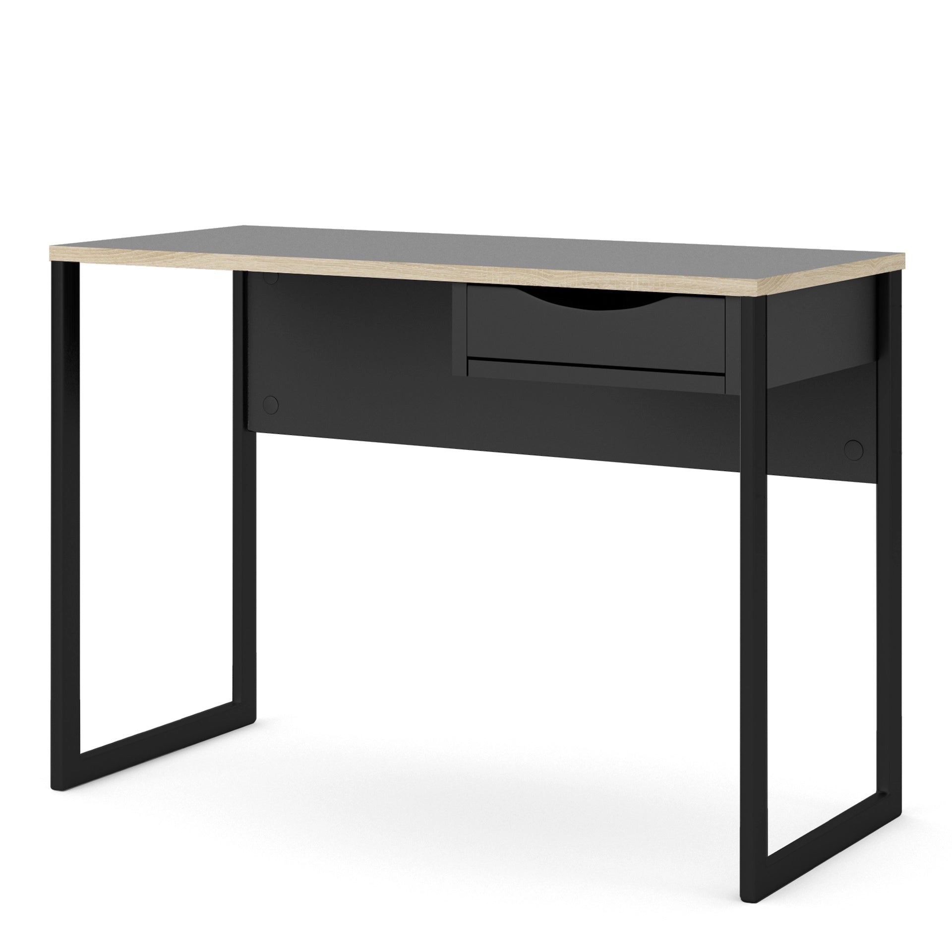 Furniture To Go Function Plus Desk 1 Drawer in Black with Oak Trim