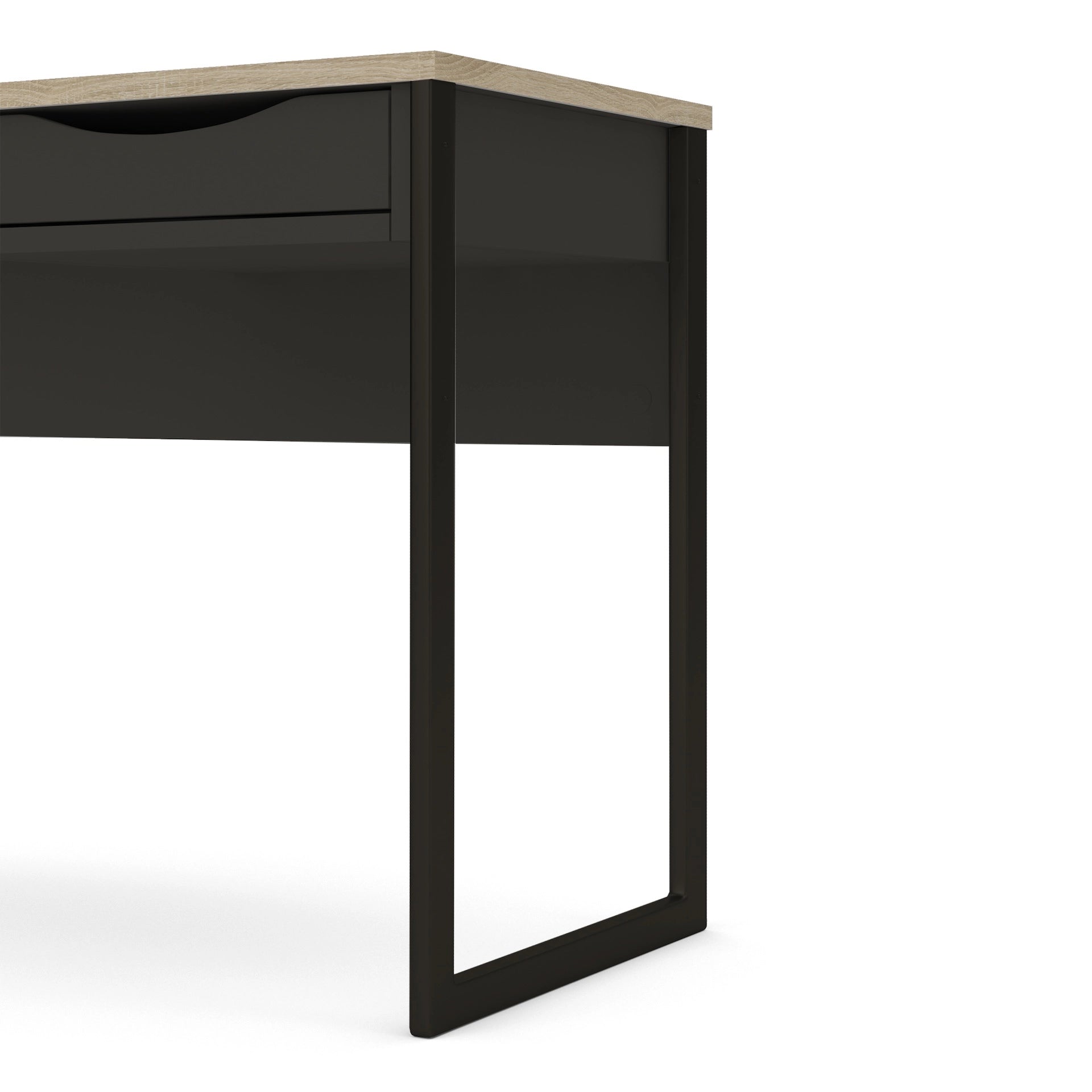 Furniture To Go Function Plus Desk 1 Drawer in Black with Oak Trim
