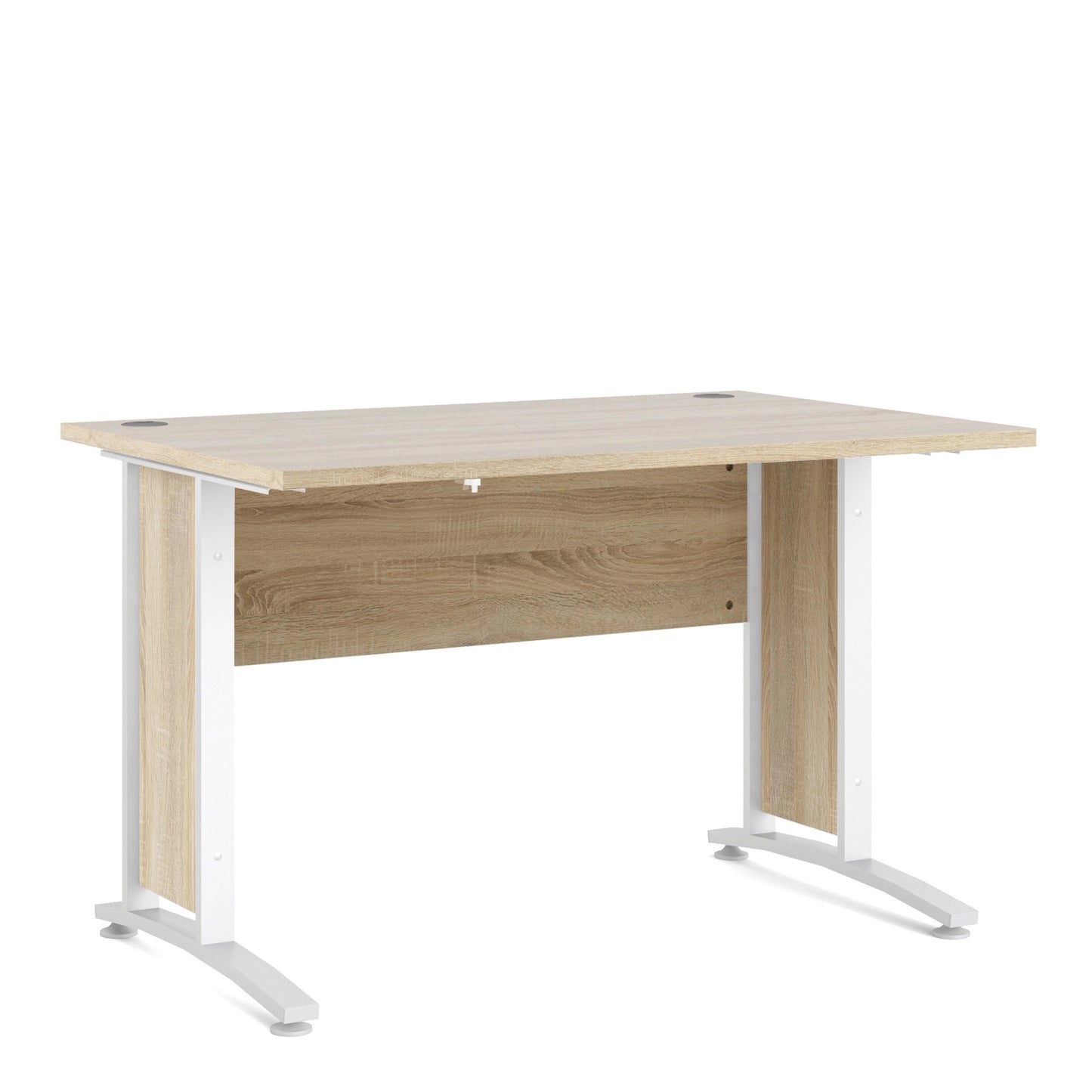 Furniture To Go Prima Desk 120cm in Oak with White Legs