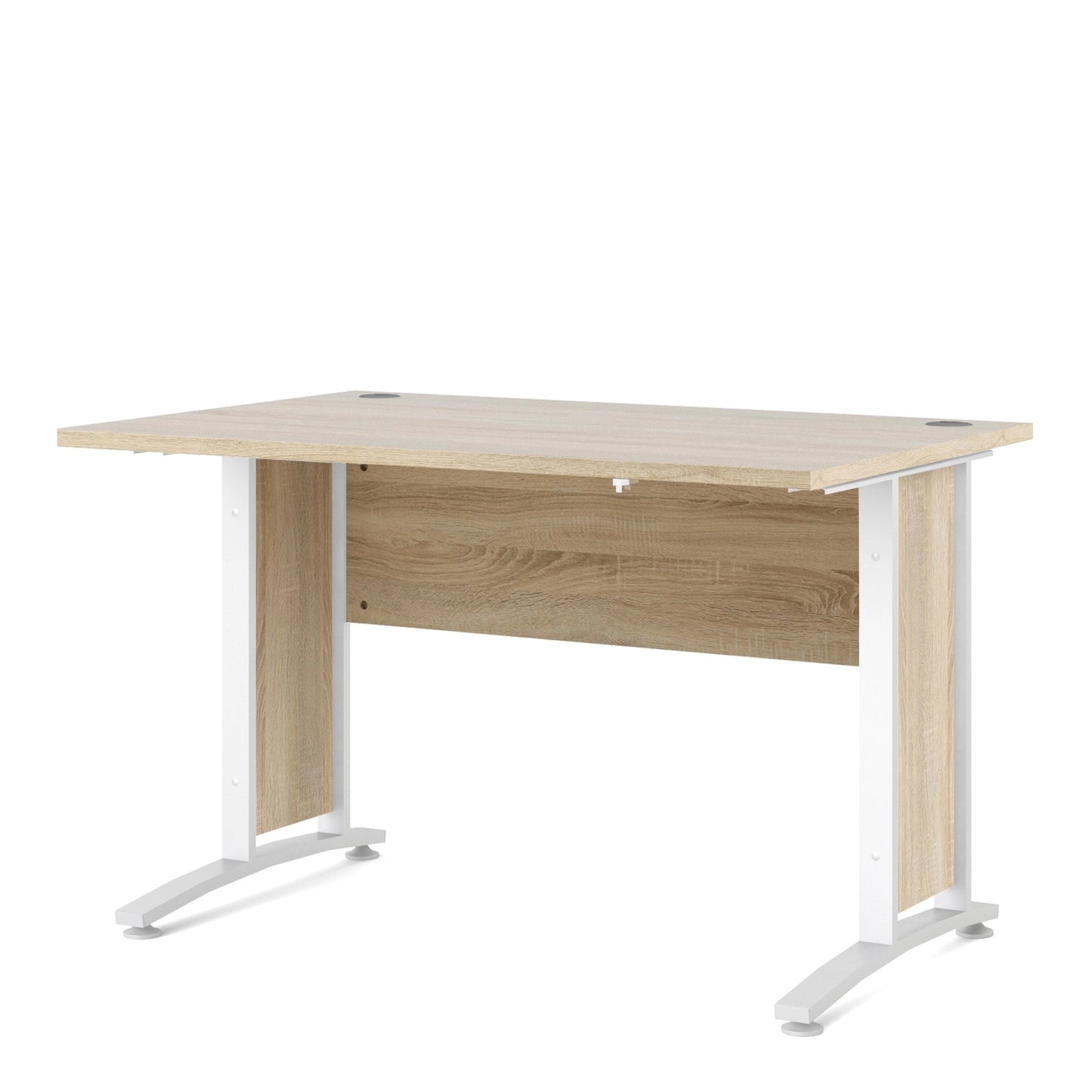 Furniture To Go Prima Desk 120cm in Oak with White Legs