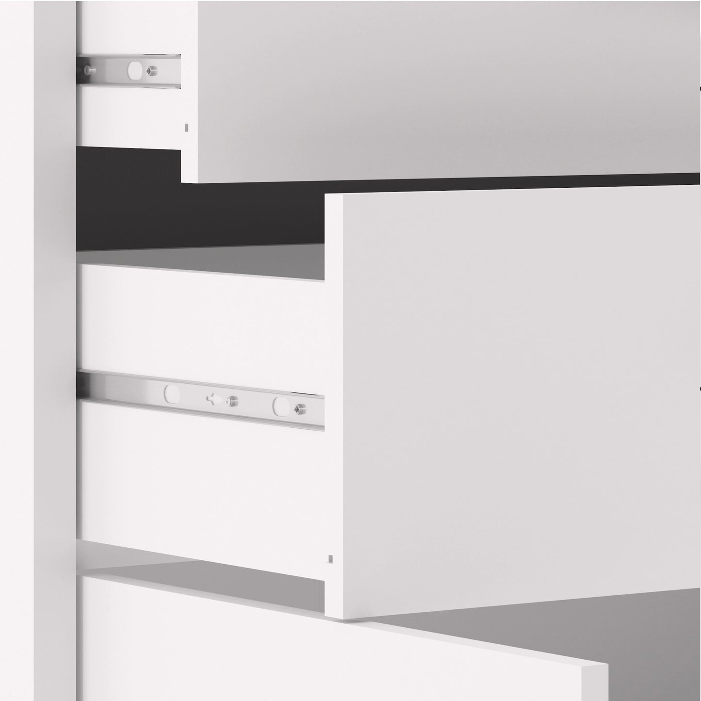 Furniture To Go Prima Bookcase 2 Shelves with 2 Drawers & 2 Doors in White