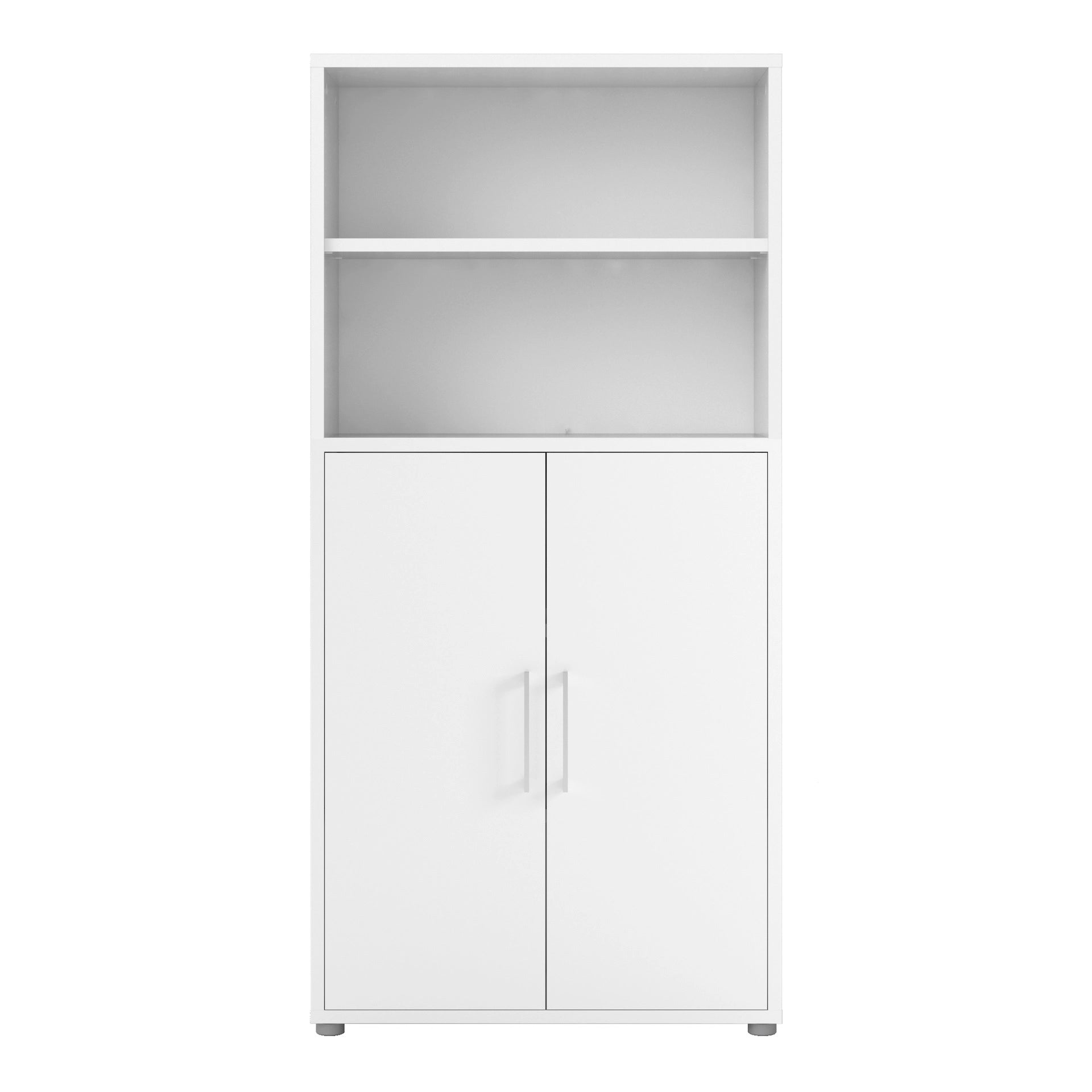 Furniture To Go Prima Bookcase 3 Shelves with 2 Doors in White