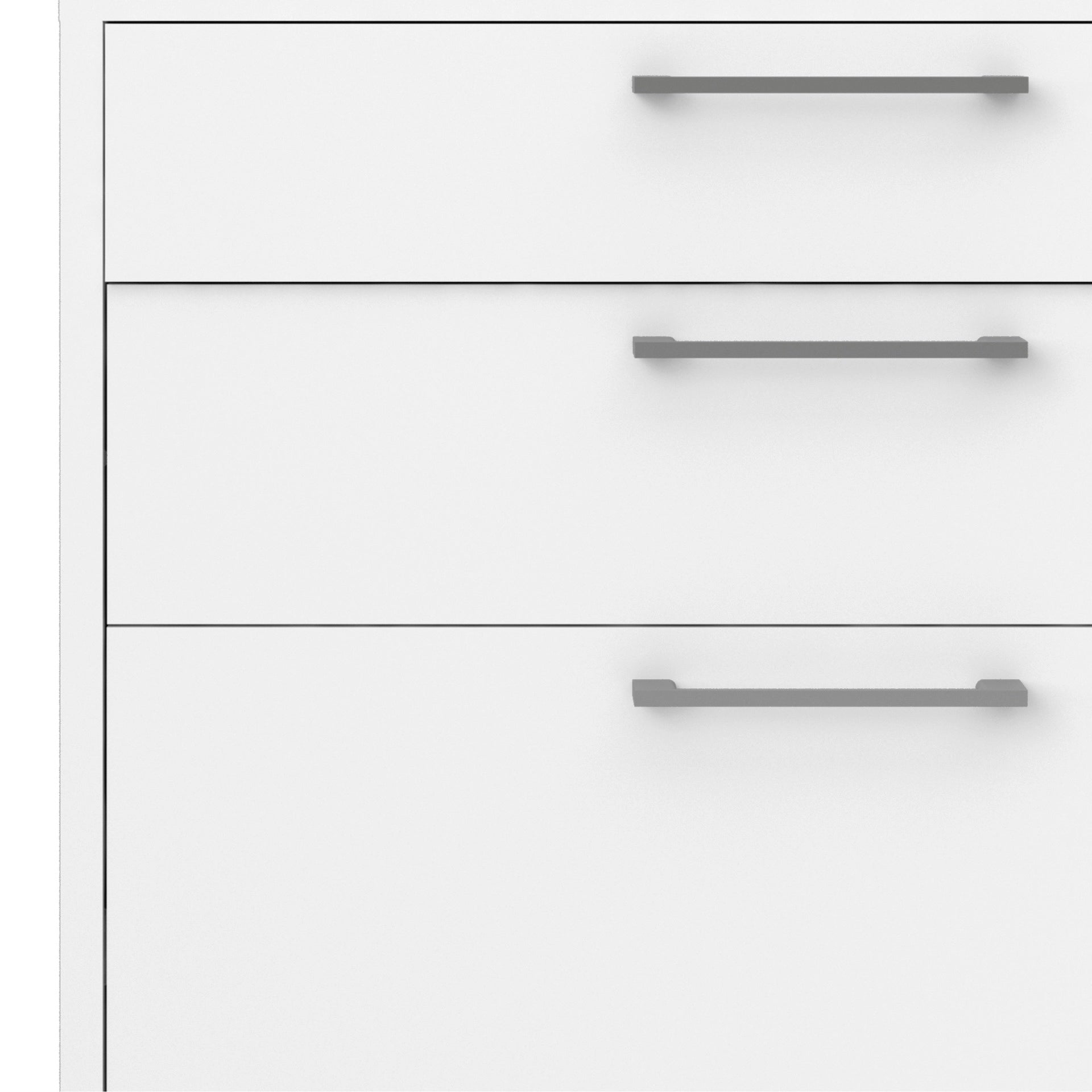 Furniture To Go Prima Bookcase 2 Shelves with 2 Drawers + 2 File Drawers in White