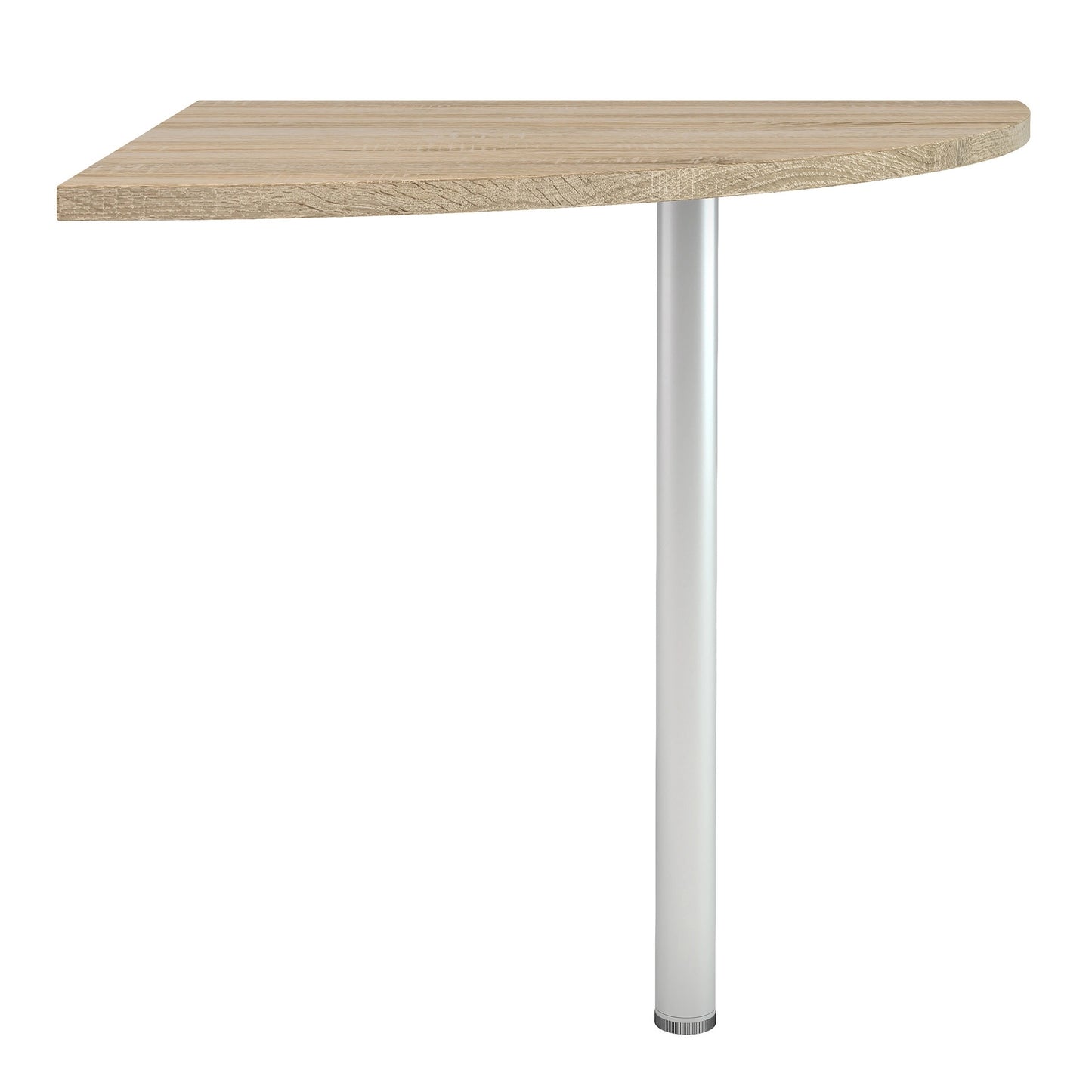 Furniture To Go Prima Corner Desk Top in Oak with Silver Grey Steel Legs