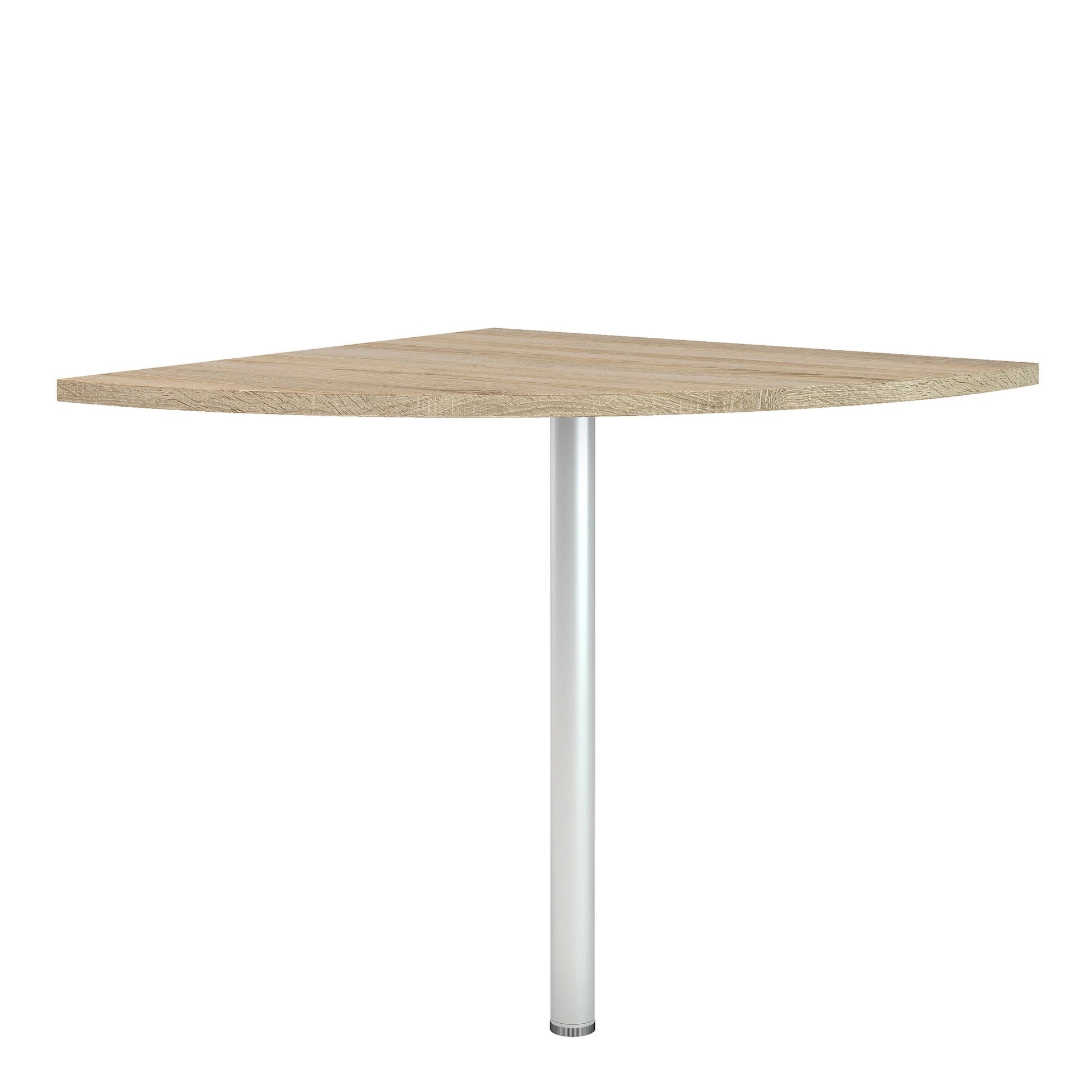 Furniture To Go Prima Corner Desk Top in Oak with Silver Grey Steel Legs