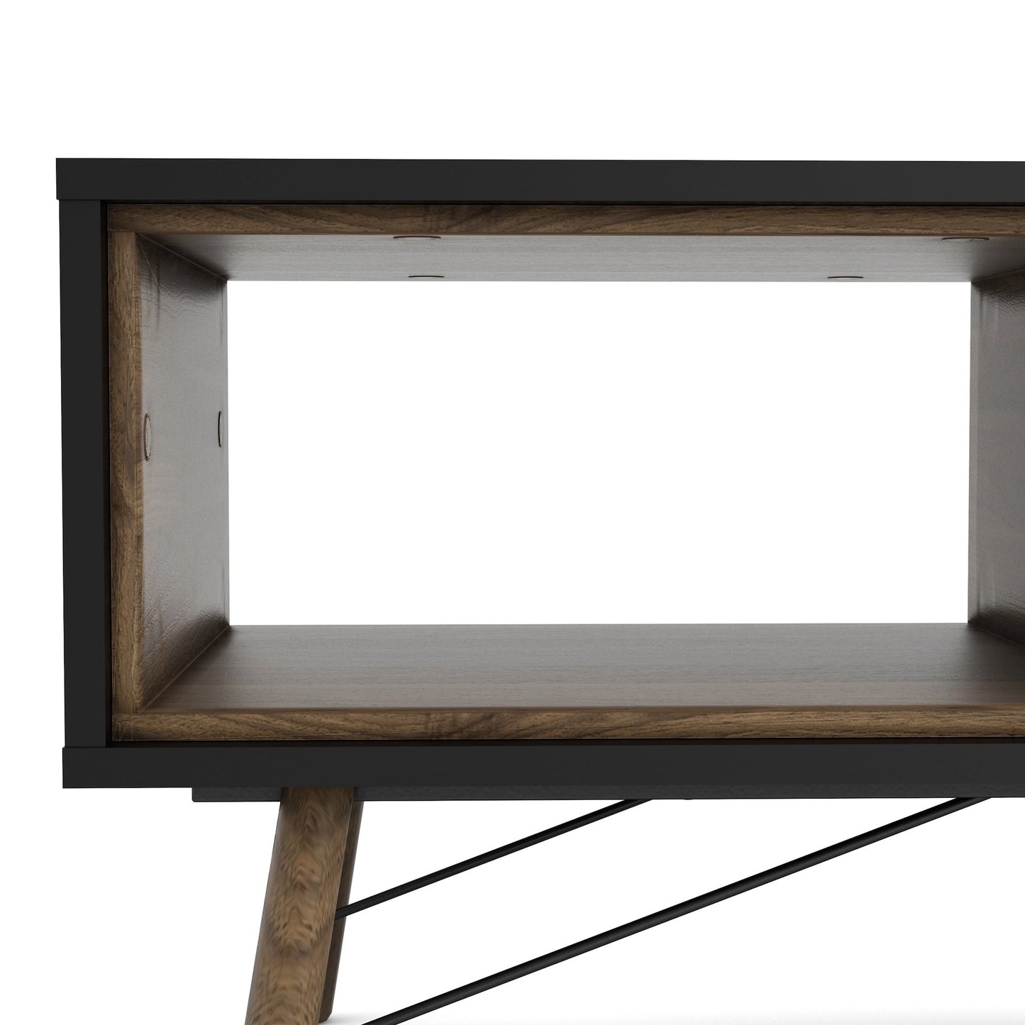 Furniture To Go Ry Coffee Table with 1 Drawer Matt Black Walnut