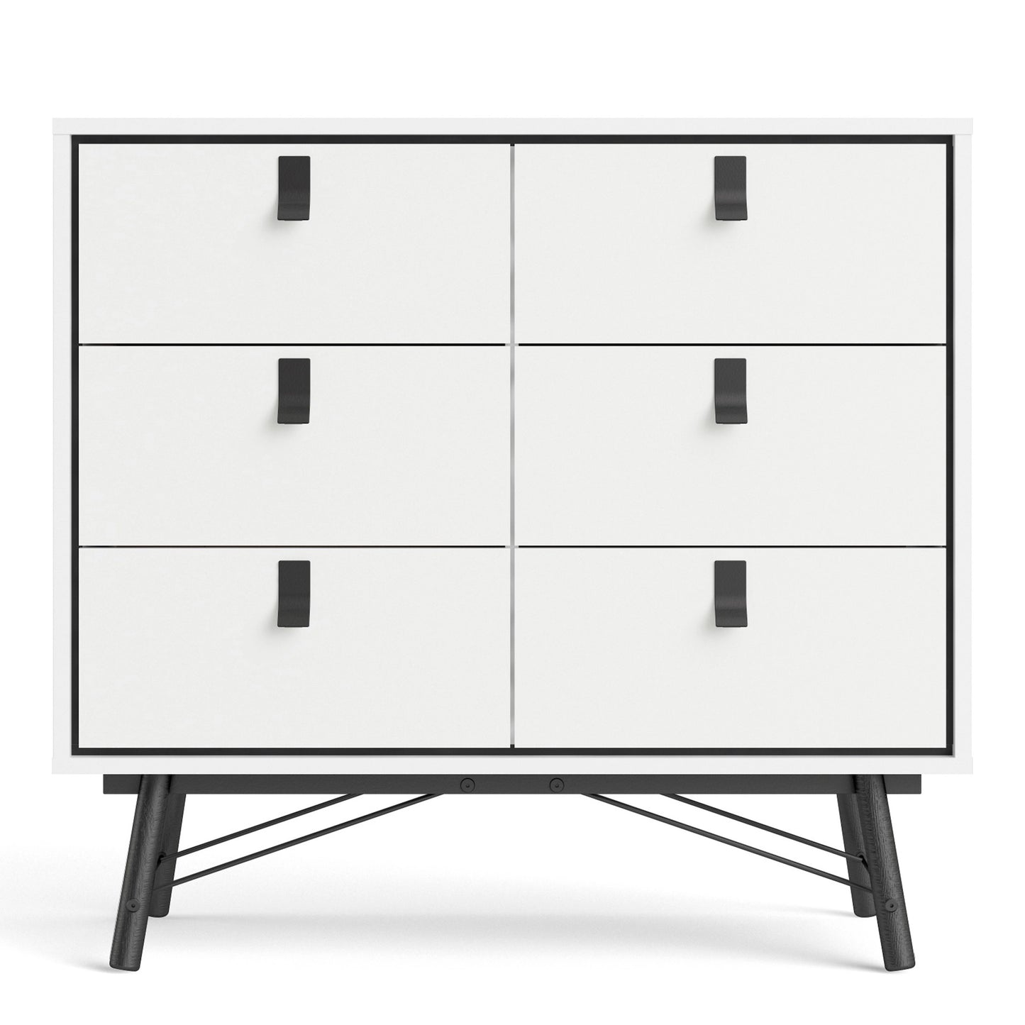 Furniture To Go Ry Double Chest of Drawers 6 Drawers in Matt White