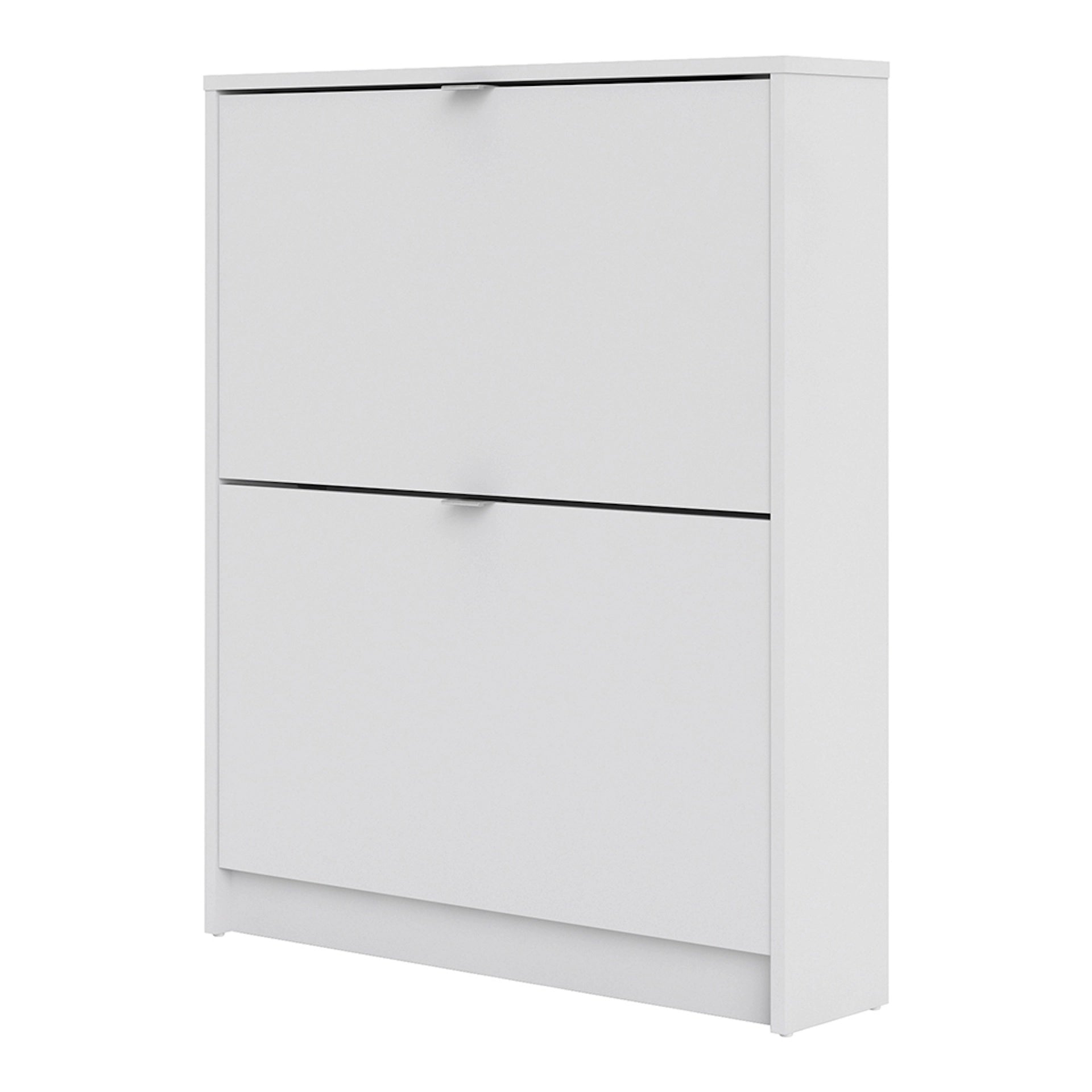 Furniture To Go Shoes Shoe Cabinet W. 2 Tilting Doors & 1 Layer in White