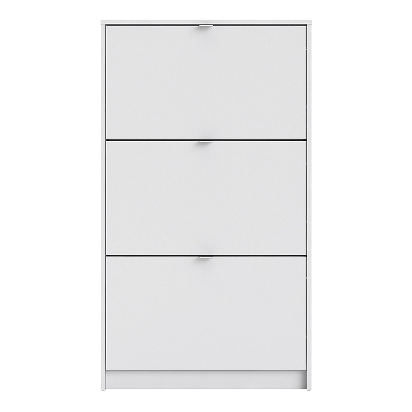 Furniture To Go Shoes Shoe Cabinet W. 3 Tilting Doors & 1 Layer White