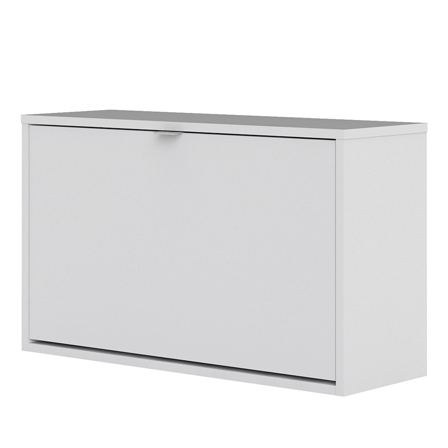 Furniture To Go Shoes Shoe Cabinet W. 1 Tilting Door & 2 Layers in White