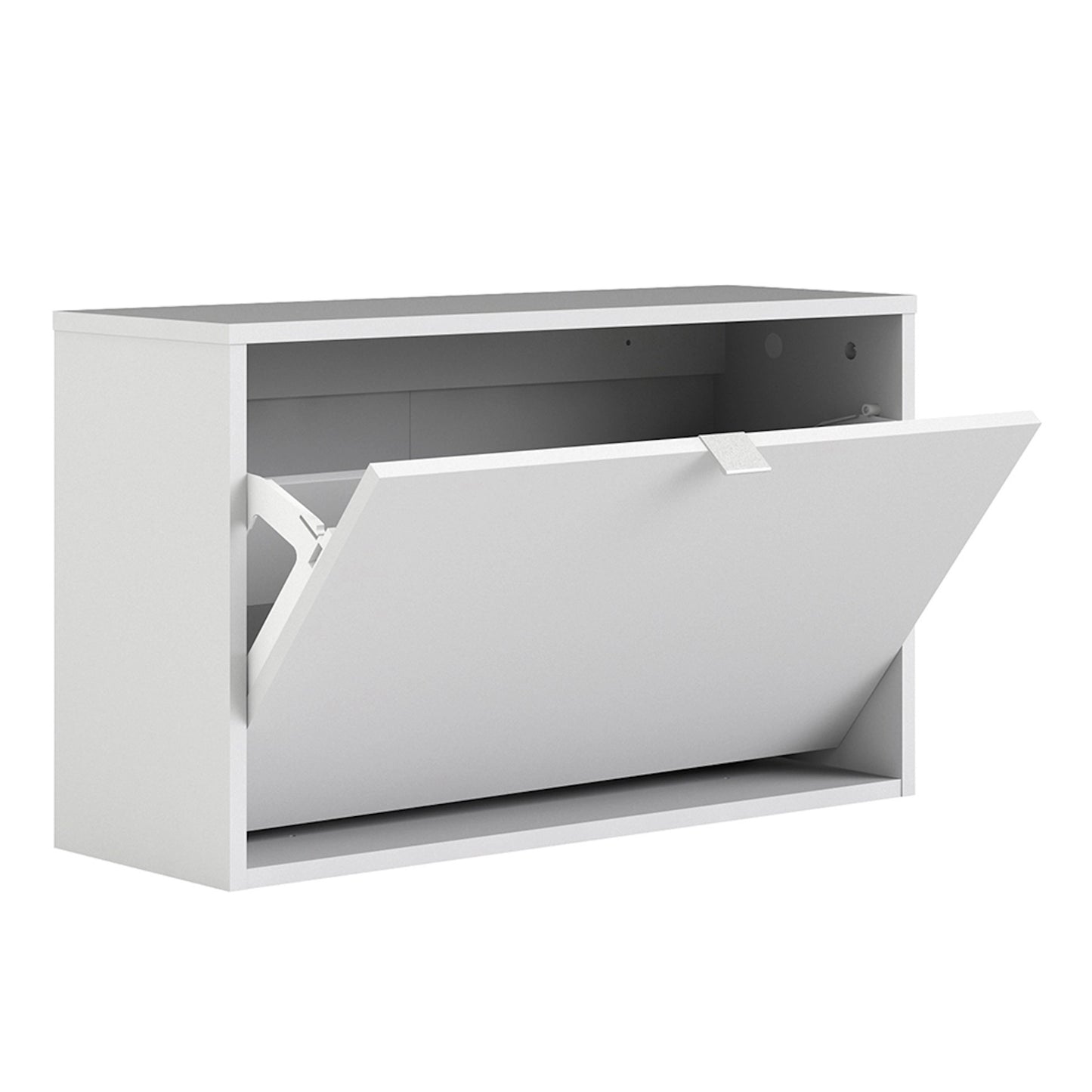 Furniture To Go Shoes Shoe Cabinet W. 1 Tilting Door & 2 Layers in White