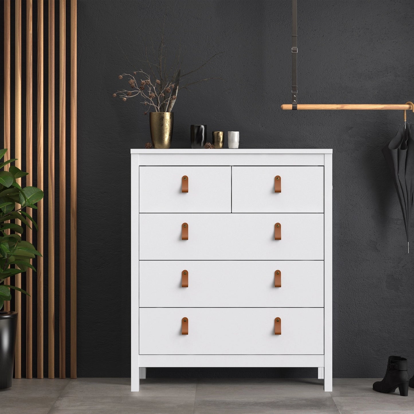 Furniture To Go Barcelona Chest 3+2 Drawers in White
