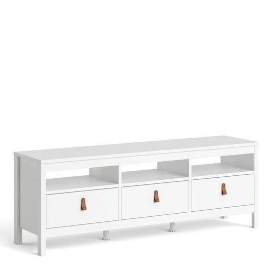Furniture To Go Barcelona TV-Unit 3 Drawers in White