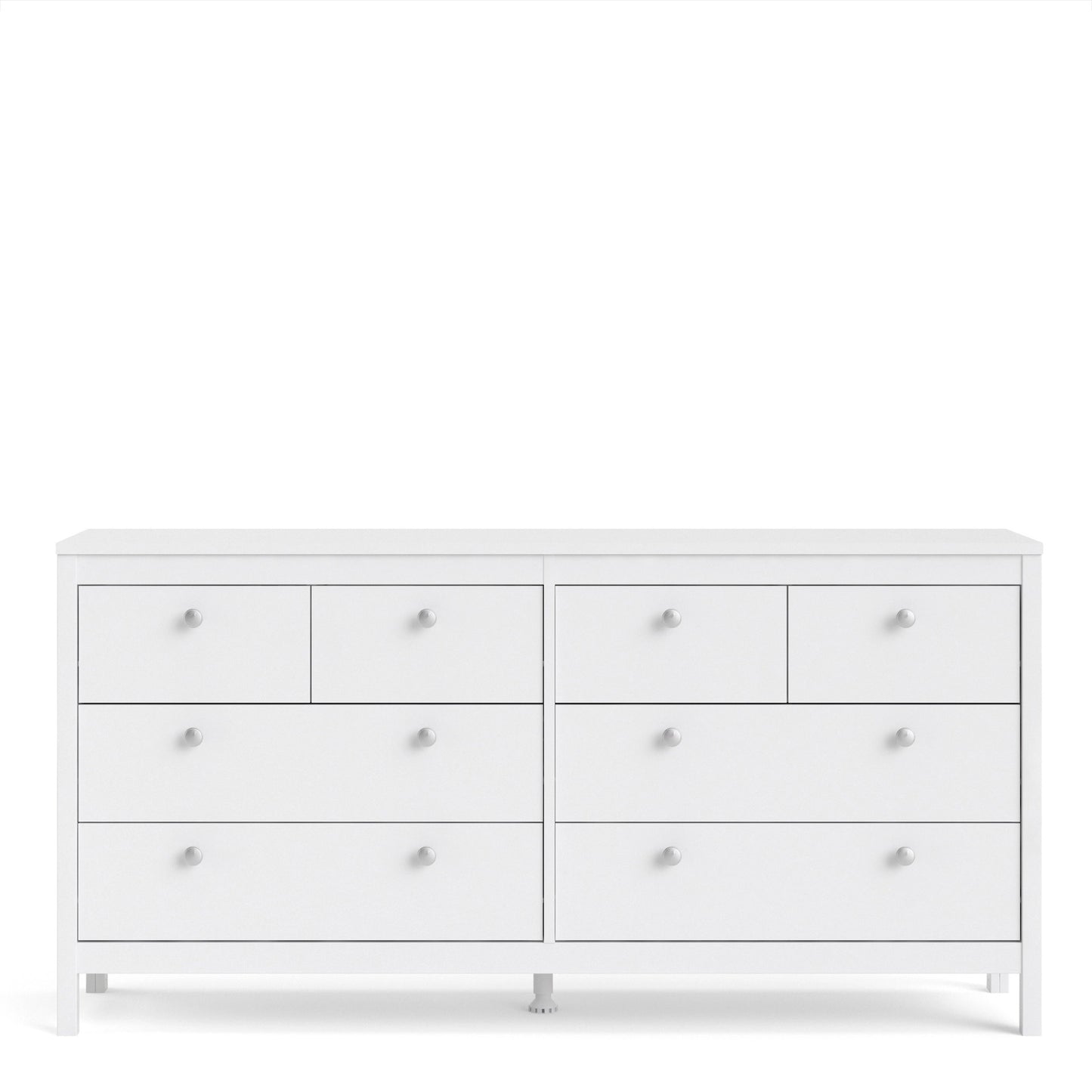 Furniture To Go Madrid Double Dresser 4+4 Drawers in White