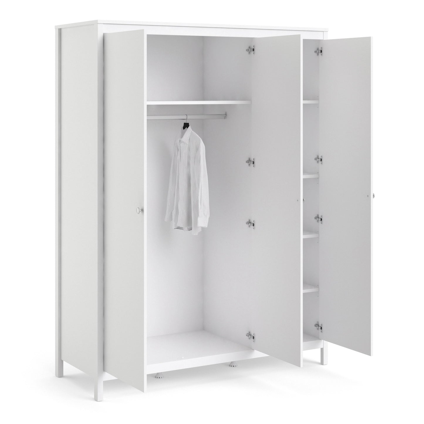 Furniture To Go Madrid Wardrobe with 3 Doors in White