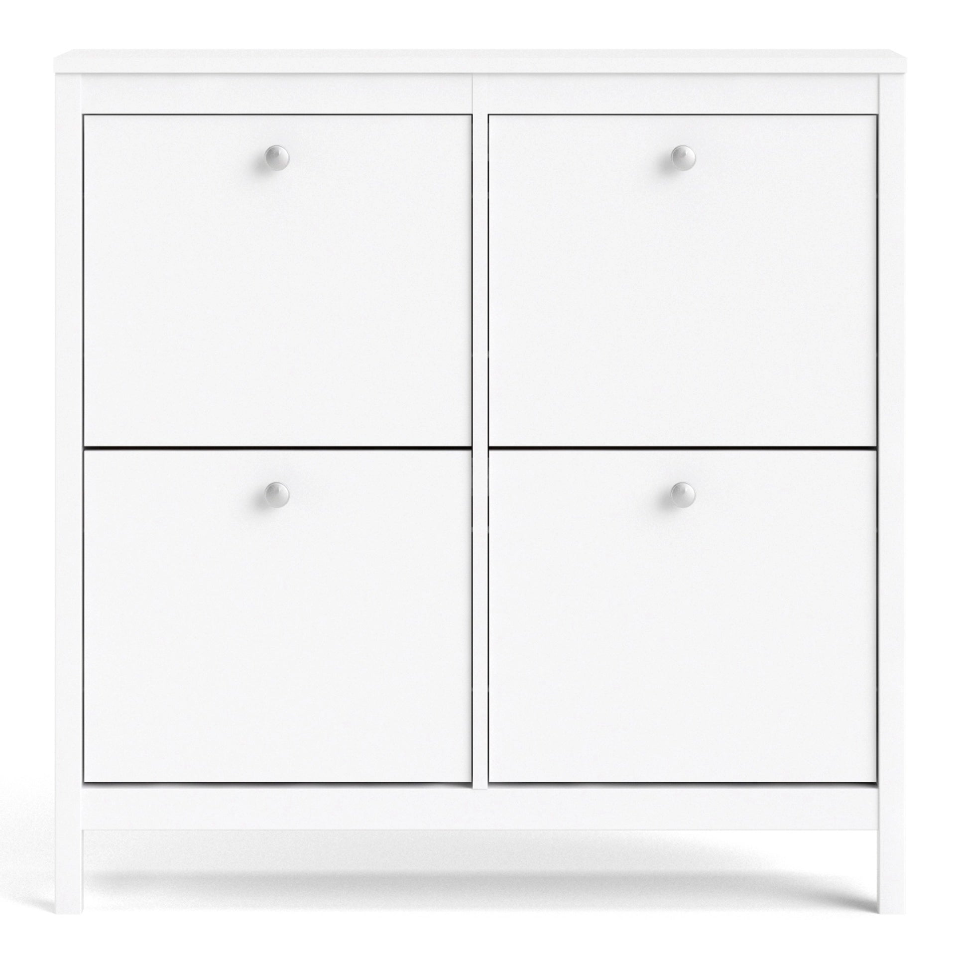 Furniture To Go Madrid Shoe Cabinet 4 Compartments in White